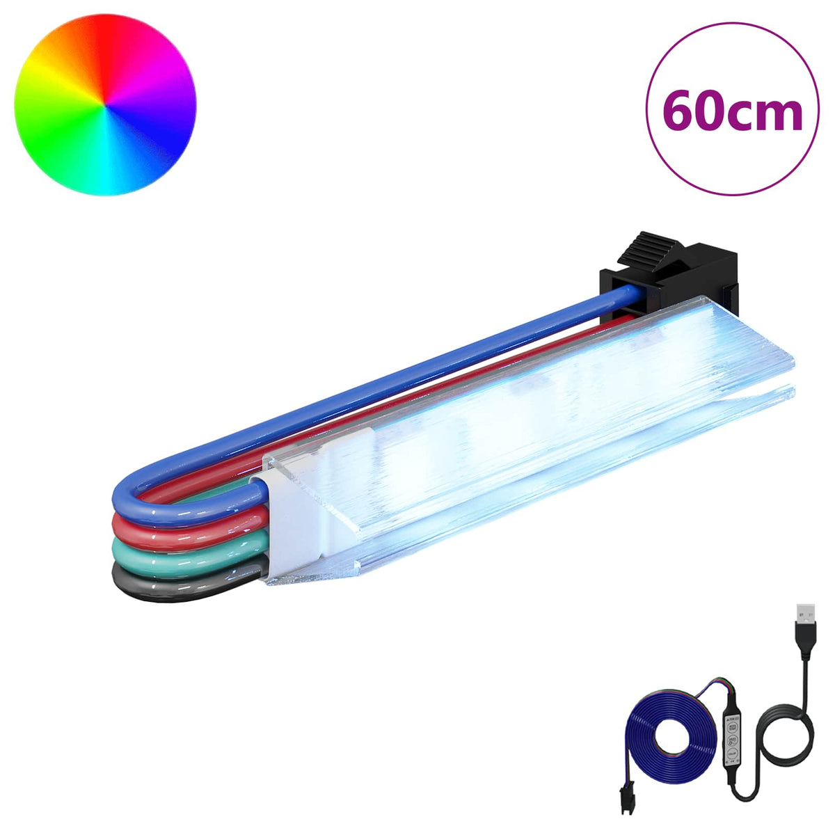 LED Band 12 st Svart och Vitt Koppar och plast