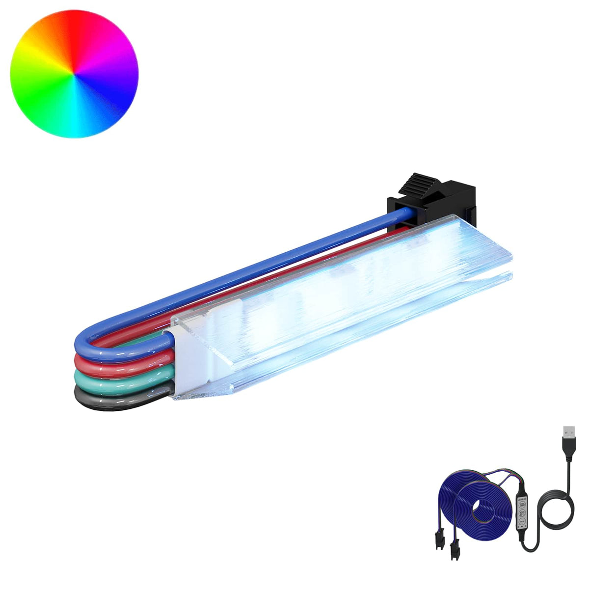 LED Band 12 st Svart och multicolor Koppar och plast