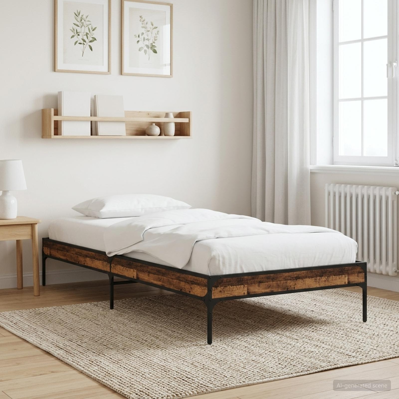 Sängram Gammalt trä 80 x 200 cm Konstruerat trä