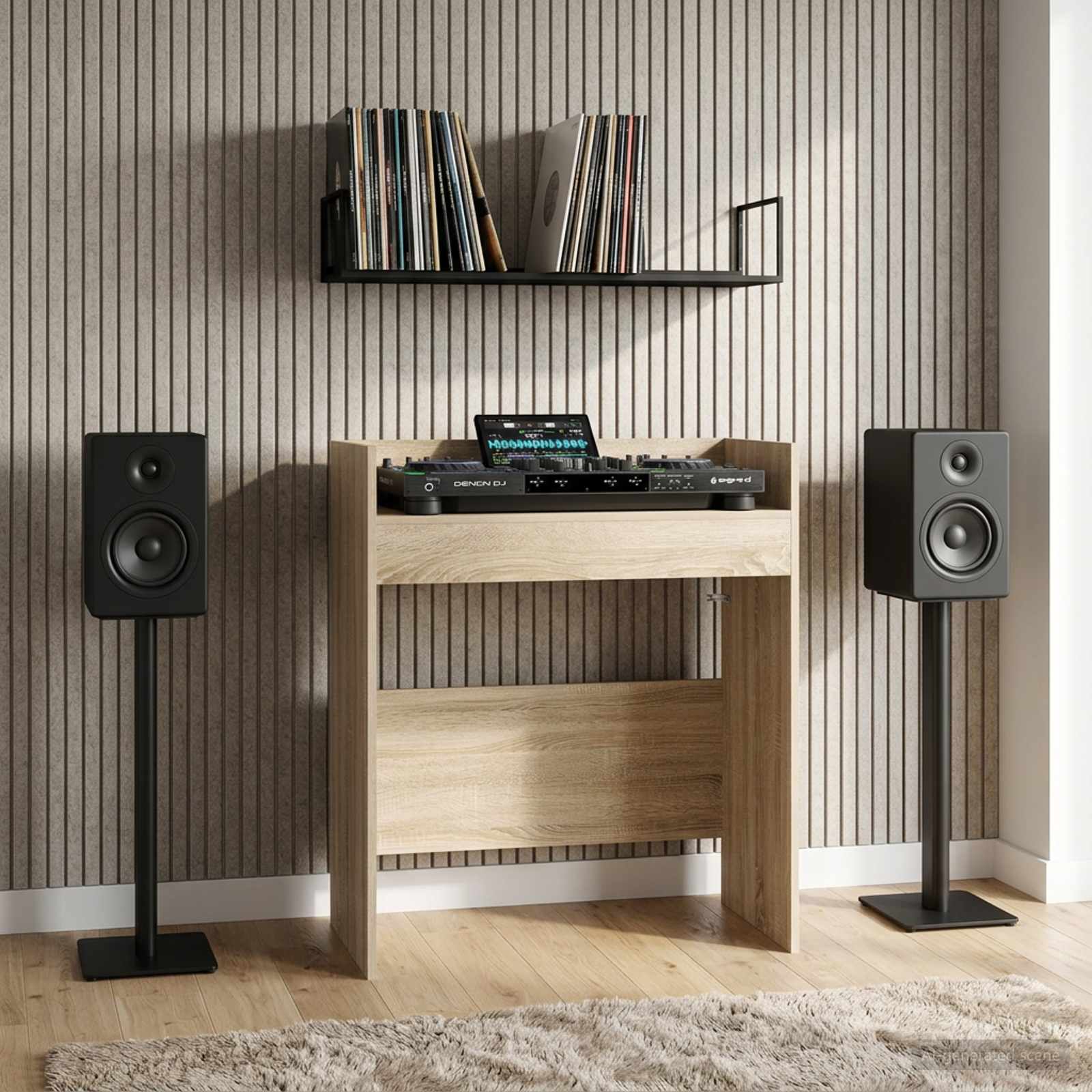 DJ-bord Sonoma-ek 102 x 45 x 102 cm Konstruerat trä