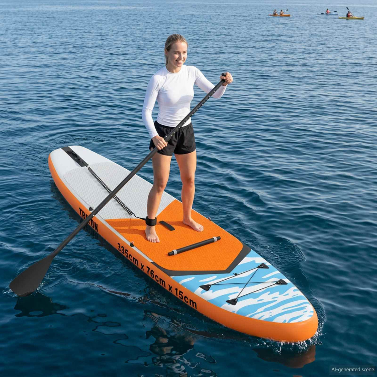 SUP-bräda med sits 2-i-1 TRITON 335 x 76 x 15 cm Blå