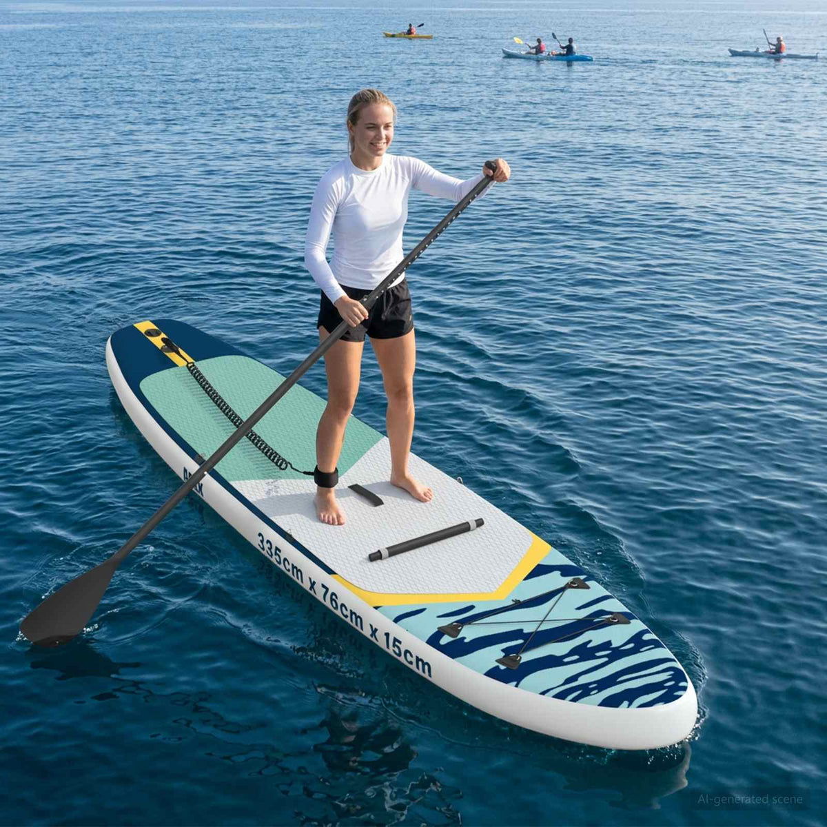 SUP-bräda med sits 2-i-1 APEX 335 x 76 x 15 cm Blå