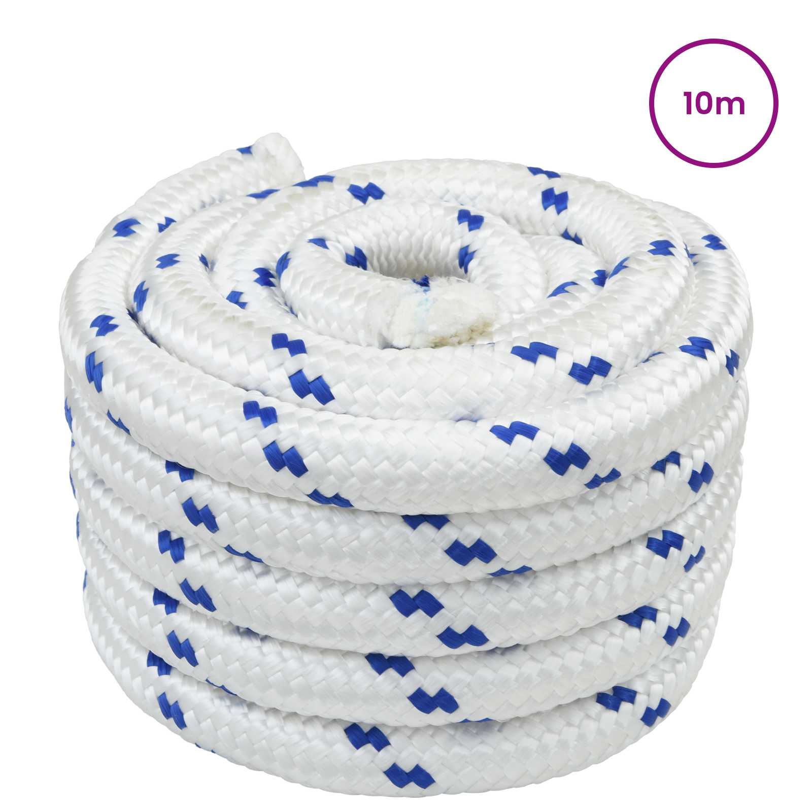 Båtsnöre 6 mm 10 m Vit och blå