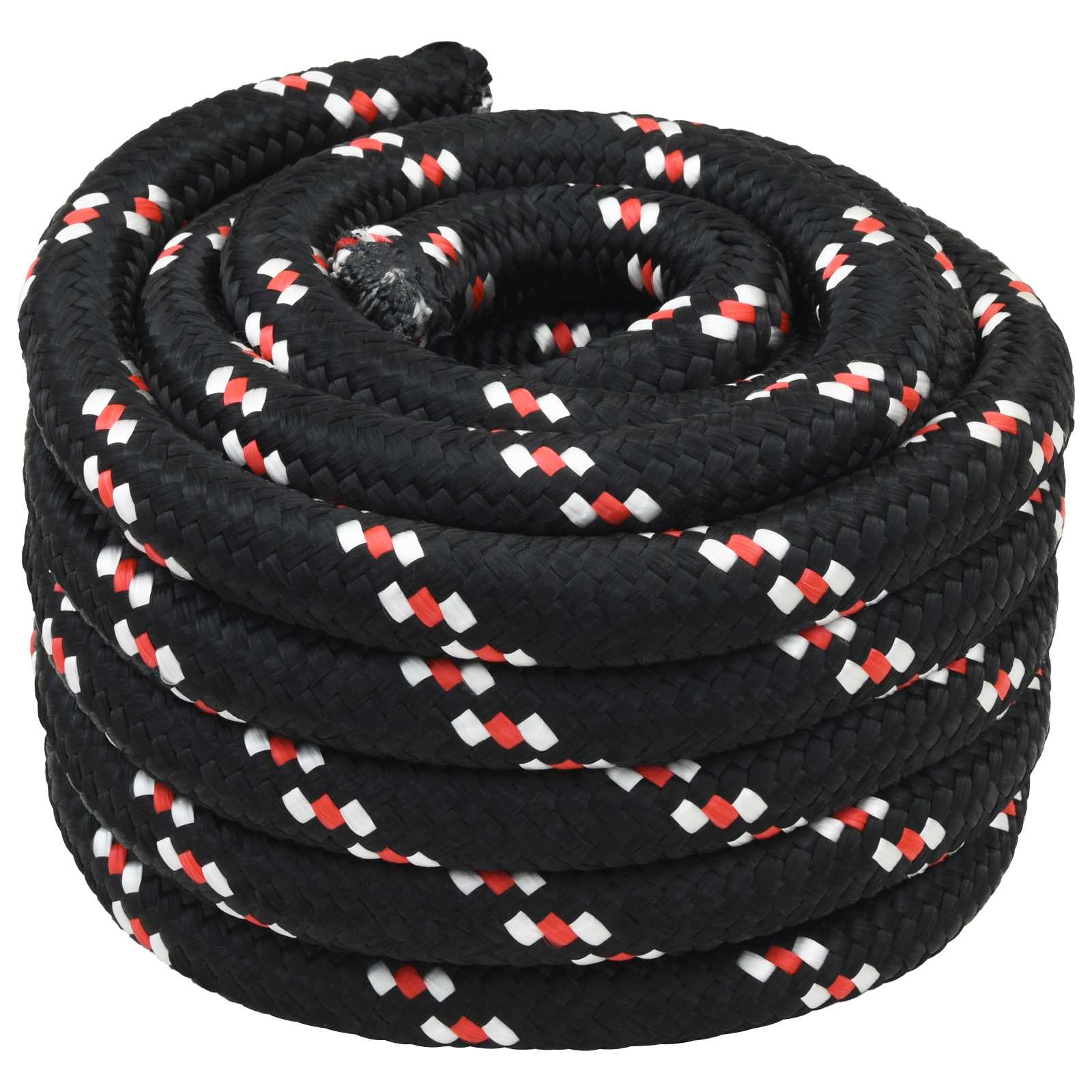 Båtsnöre 6 mm 10 m Svart och Röd