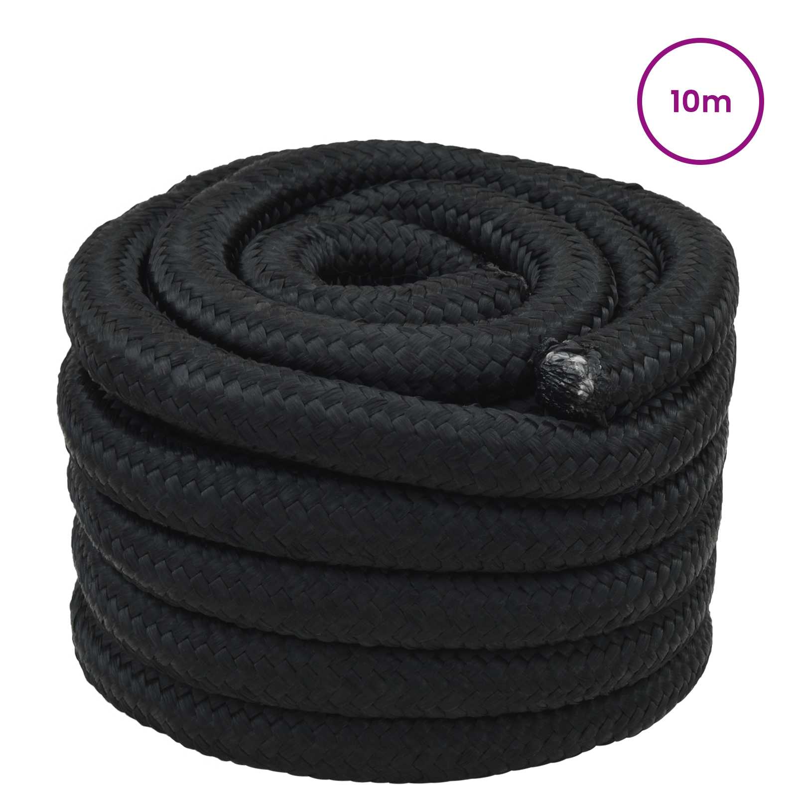 Båtsnöre 6 mm 10 m Svart