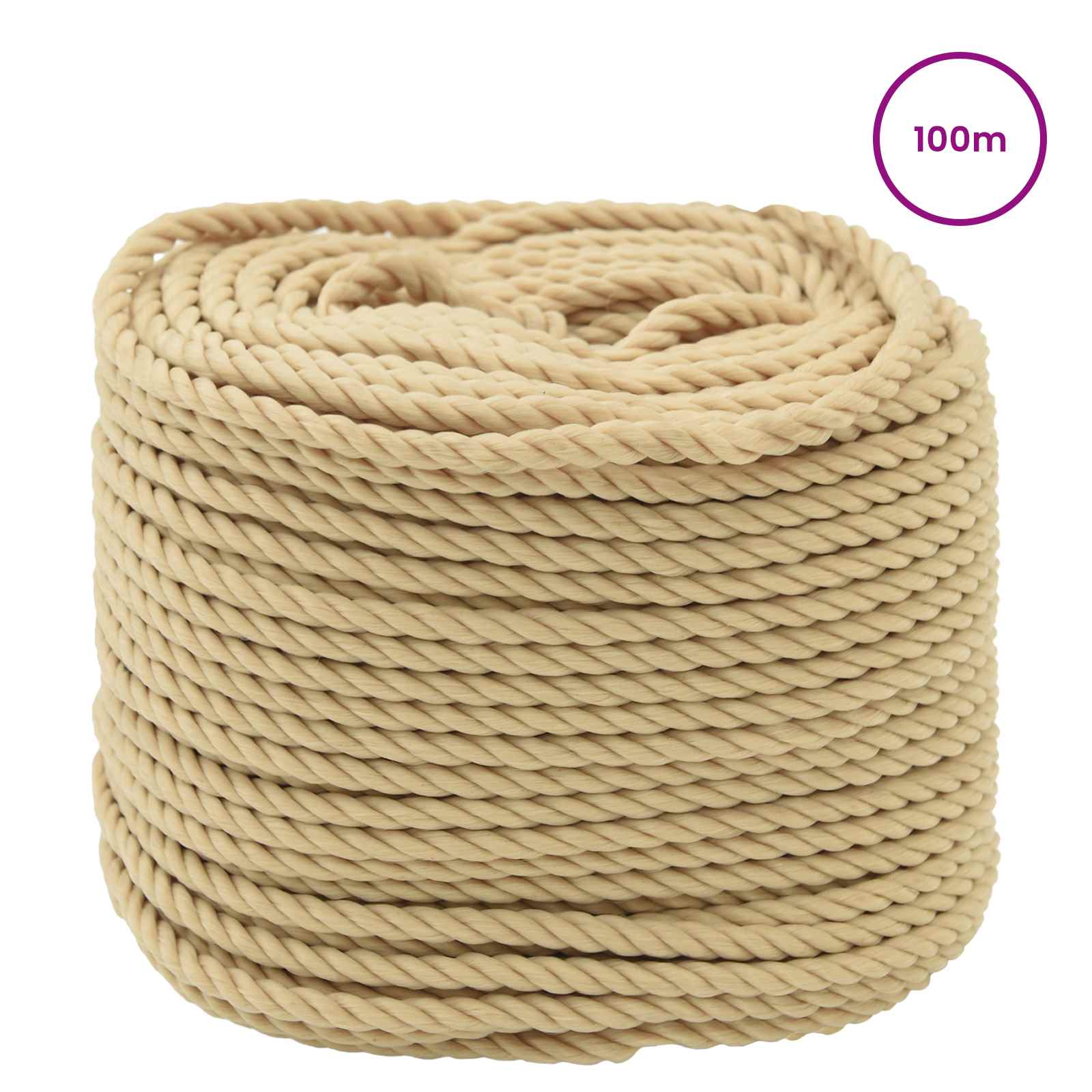 Båtsnöre 6 mm 100 m Naturlig