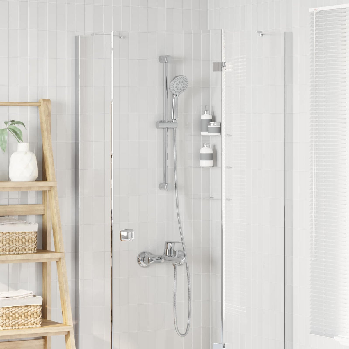Duschsystemset Krom 70 cm Rostfritt stål