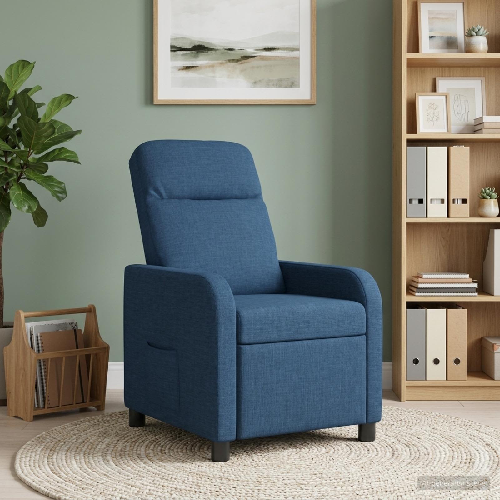Recliner Blå Tyg