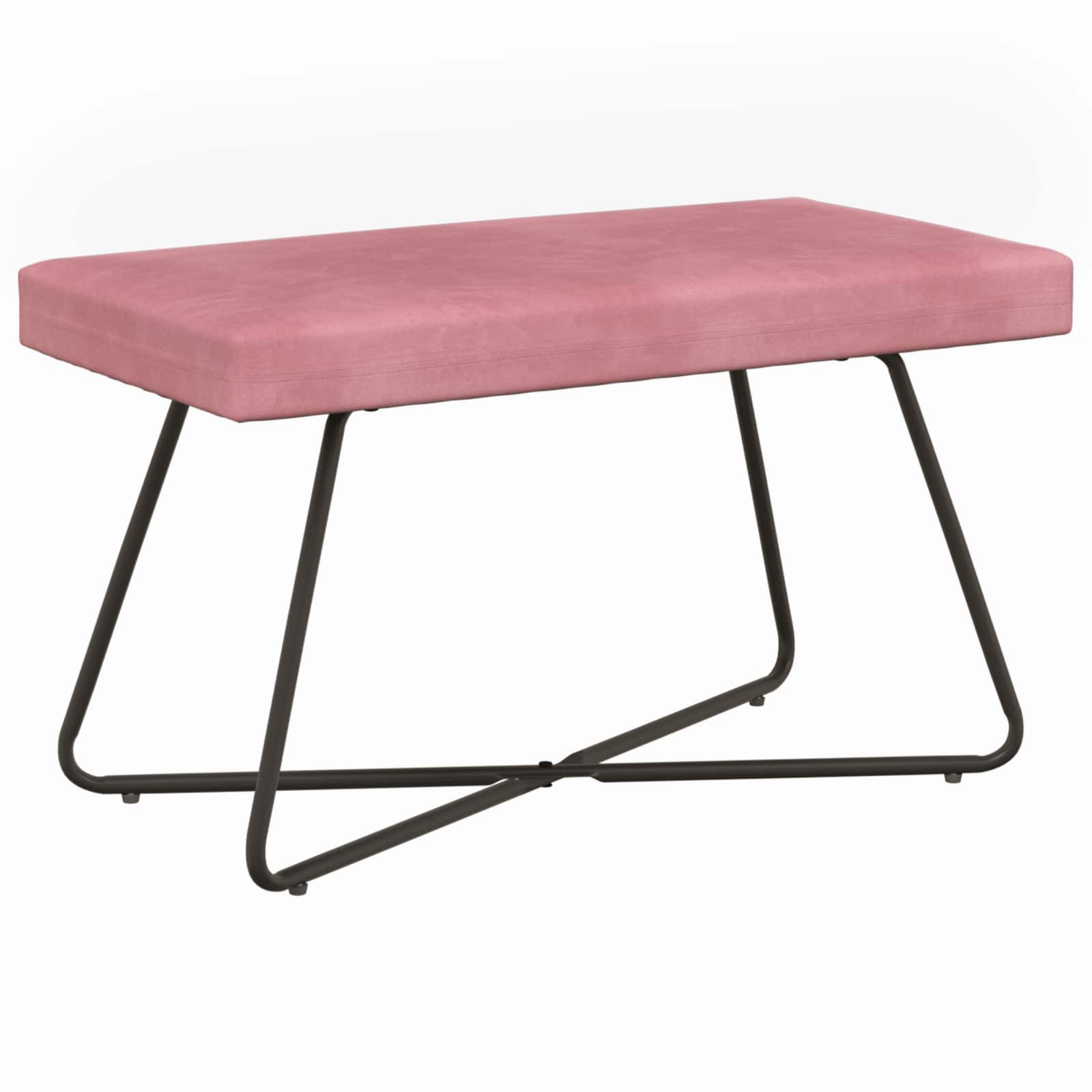 bänk Rosa 80 x 40 x 45 cm Sammet