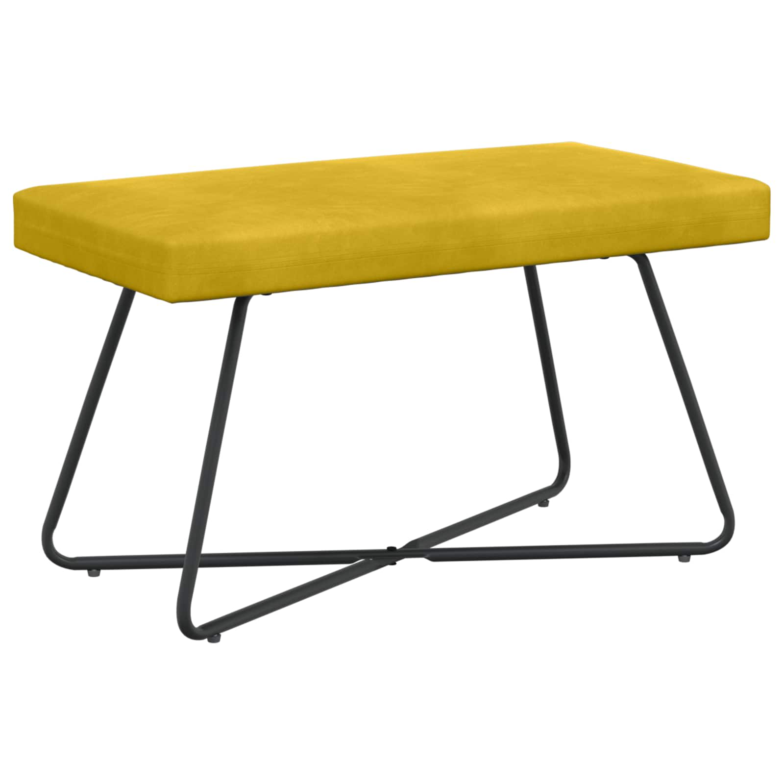 bänk Gul 80 x 40 x 45 cm Sammet