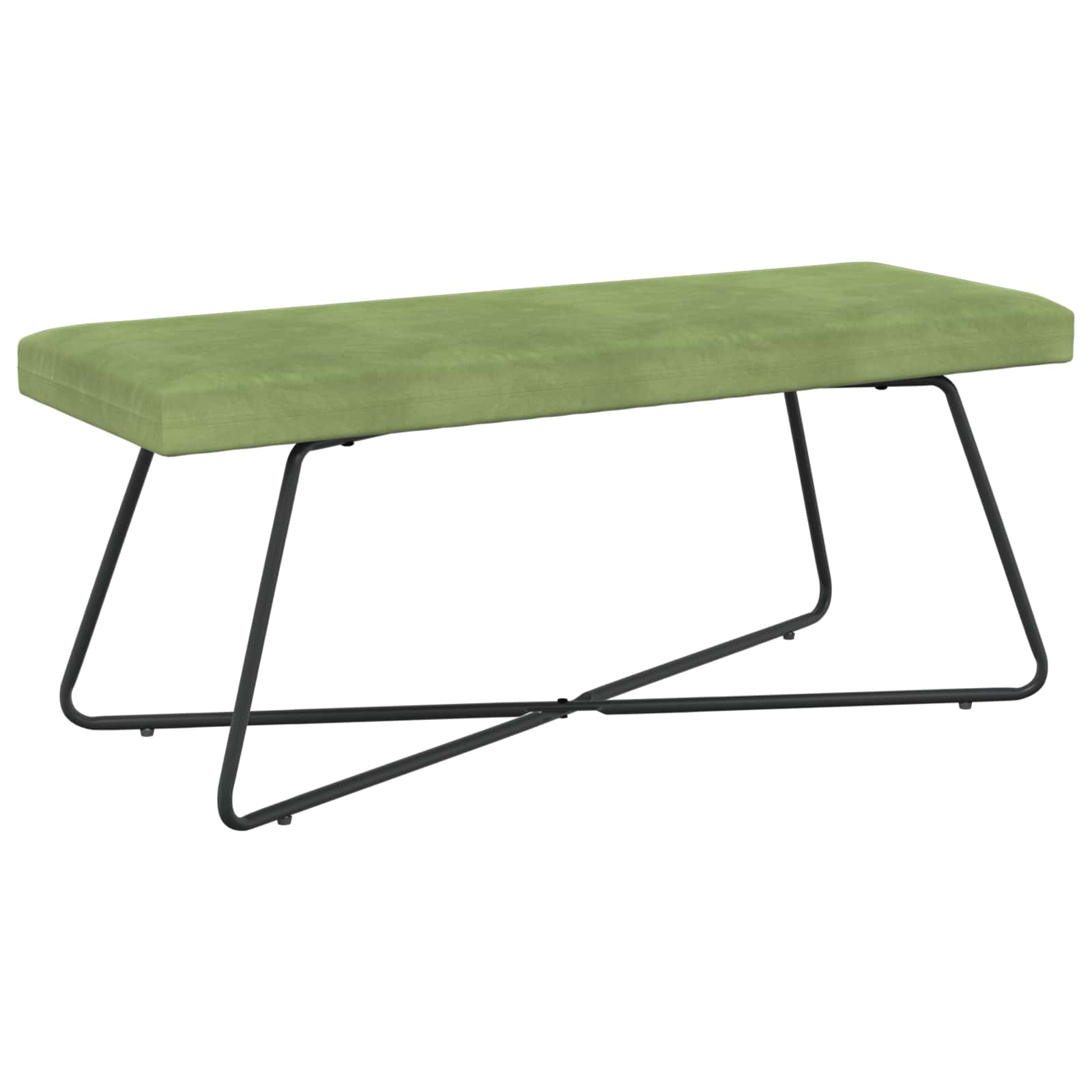 bänk Ljusgrön 110 x 40 x 45 cm Sammet