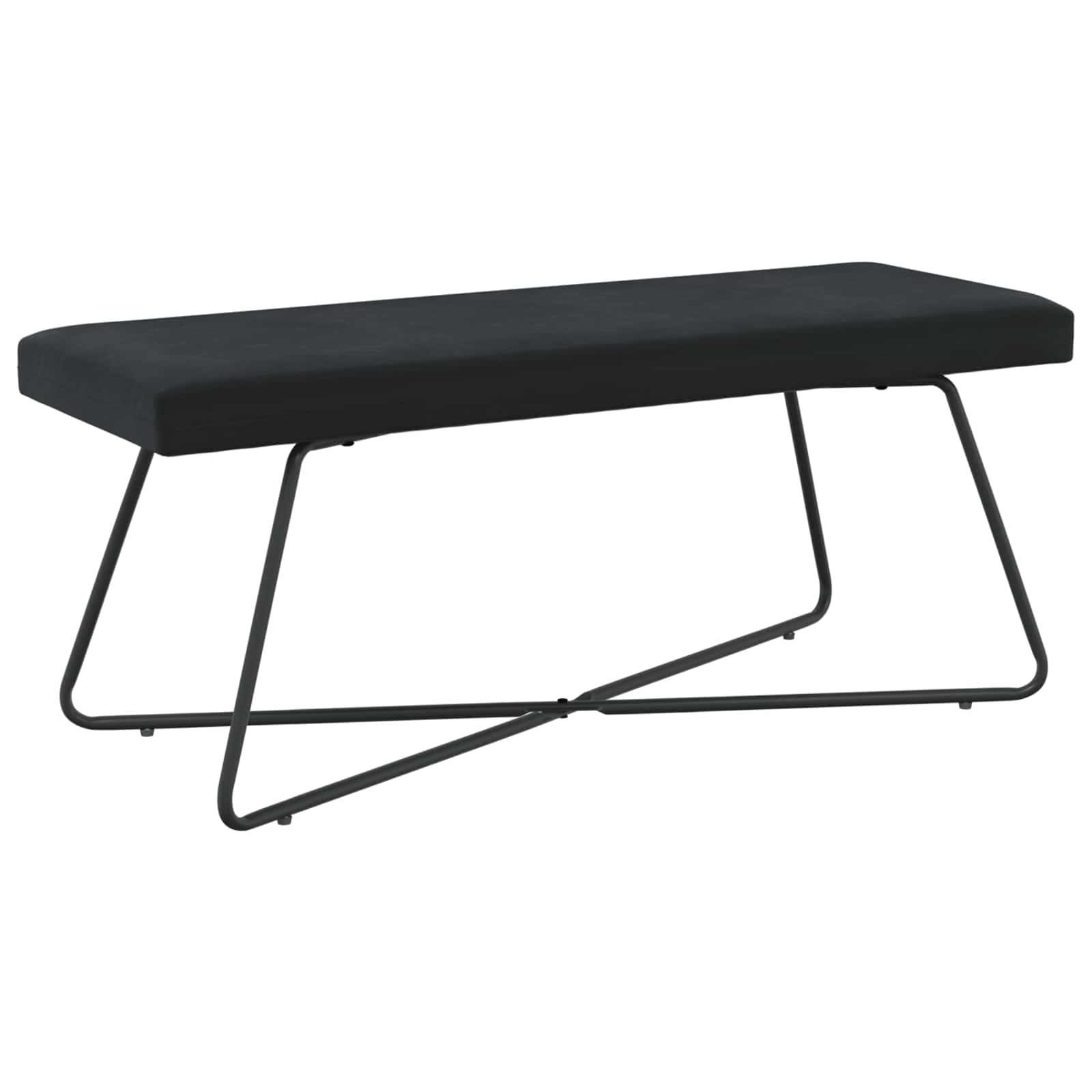 bänk Svart 110 x 40 x 45 cm Sammet