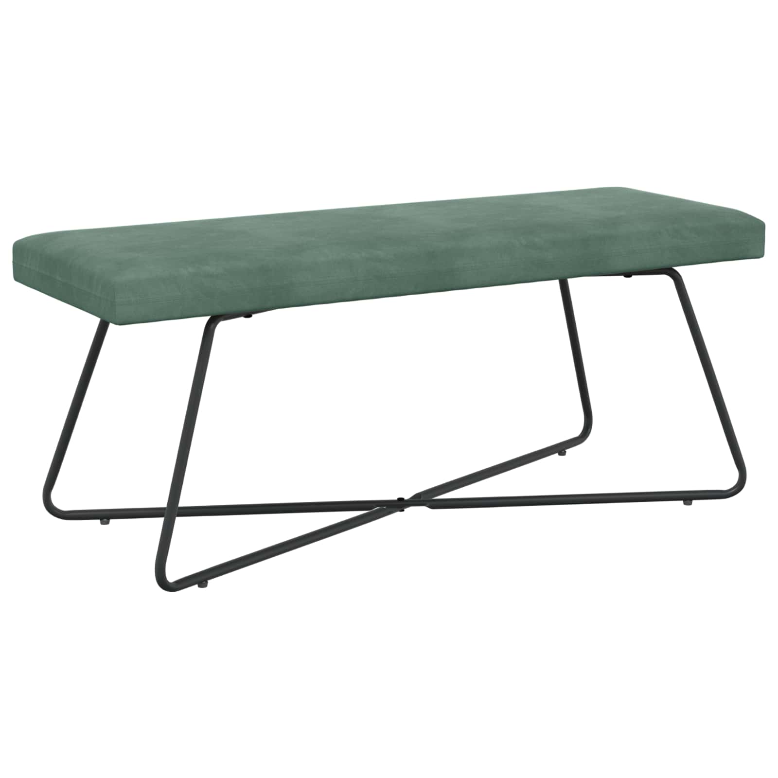 bänk Havgrön 110 x 40 x 45 cm Sammet