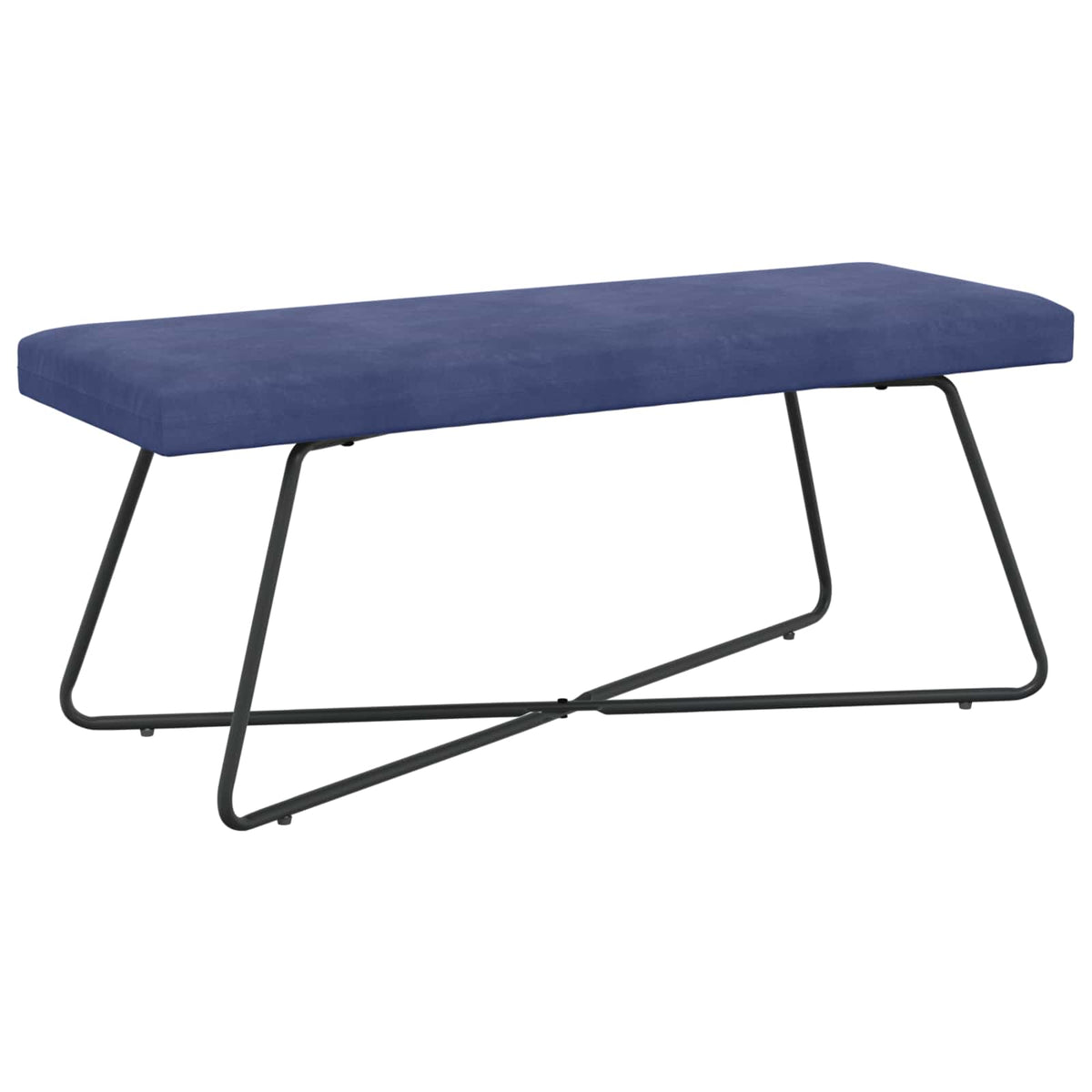 bänk Polisblå 110 x 40 x 45 cm Sammet