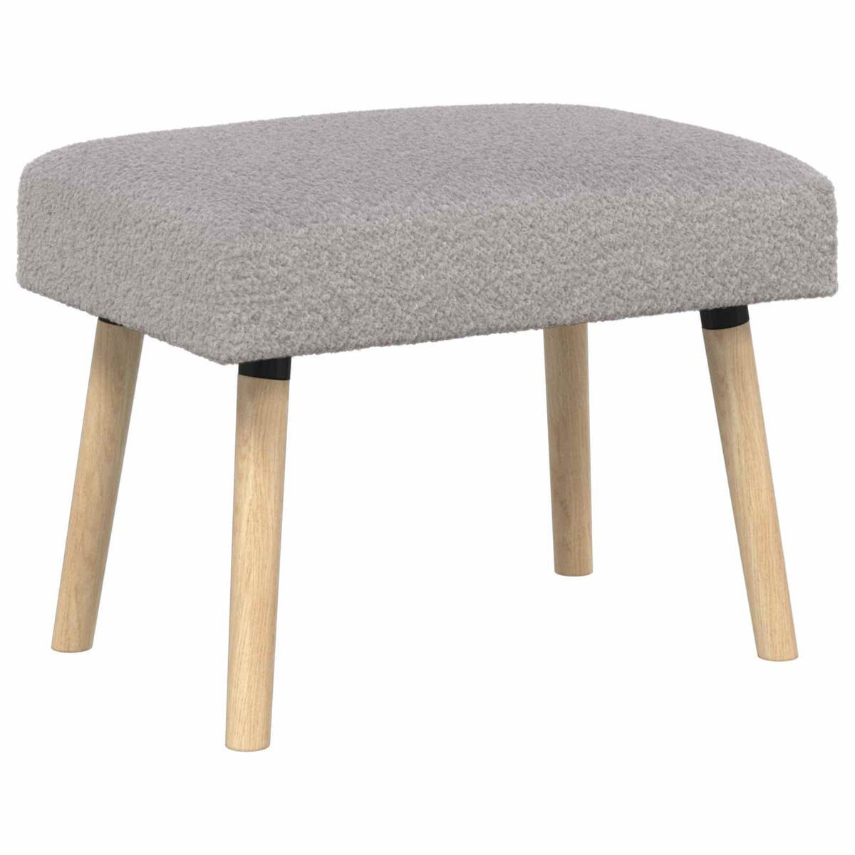 bänk Enfärgad Ljusgrå 60 x 40 x 45 cm Bouclé