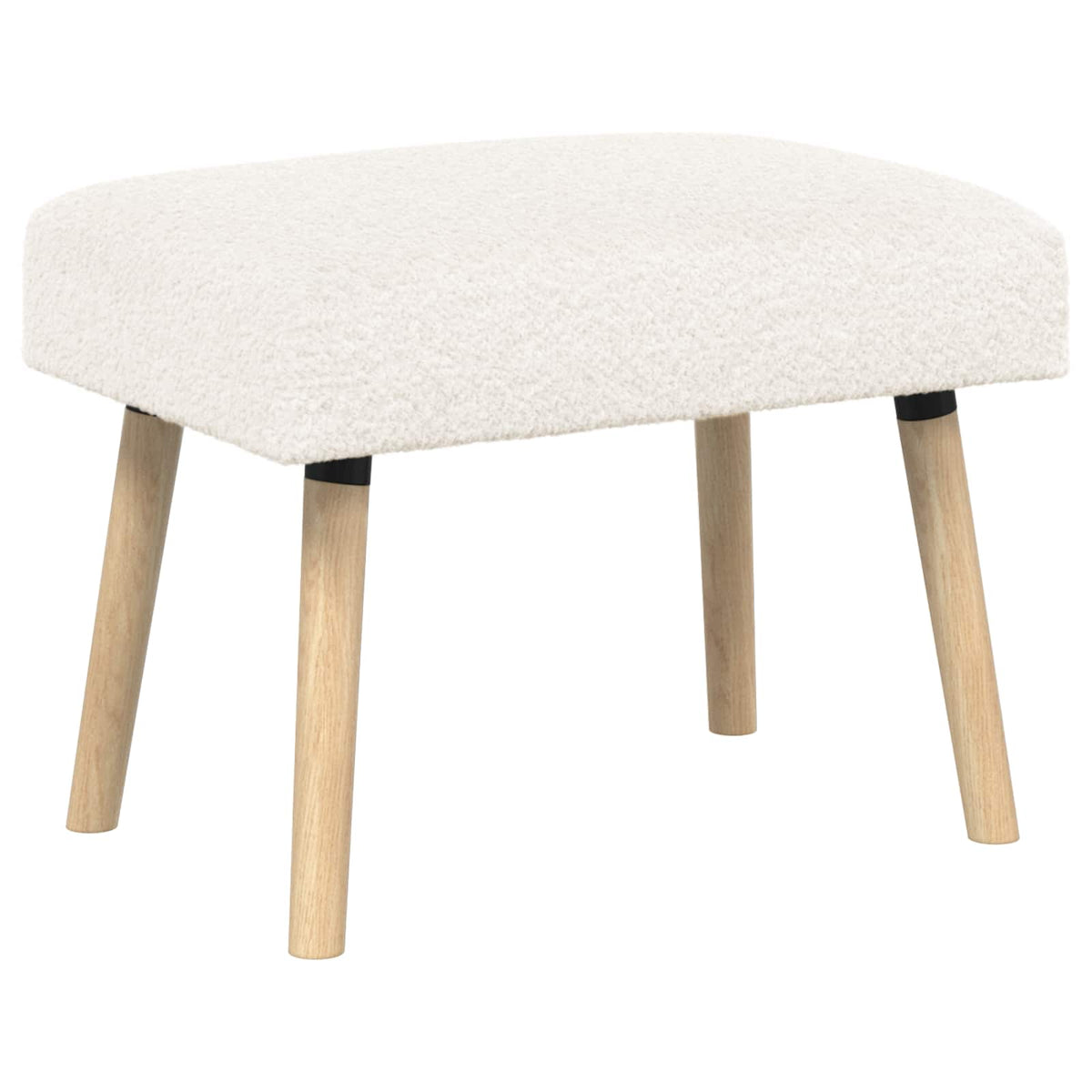 bänk Enfärgad Gräddvit 60 x 40 x 45 cm Bouclé