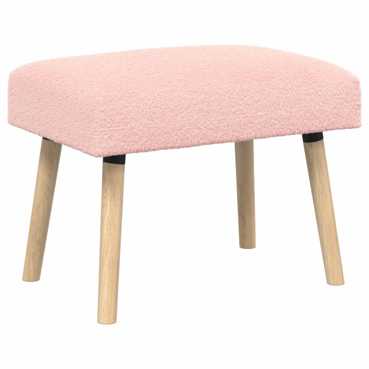 bänk Enfärgad Rosa 60 x 40 x 45 cm Bouclé