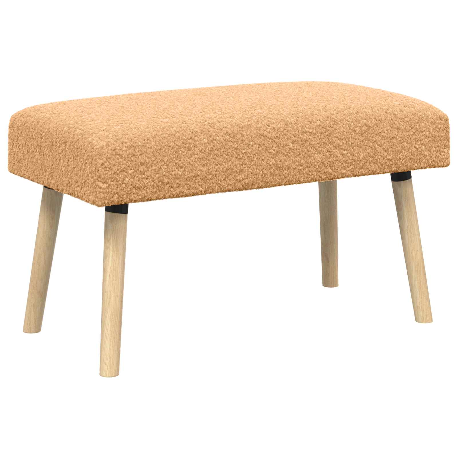 bänk Enfärgad Beige 80 x 40 x 46 cm Bouclé