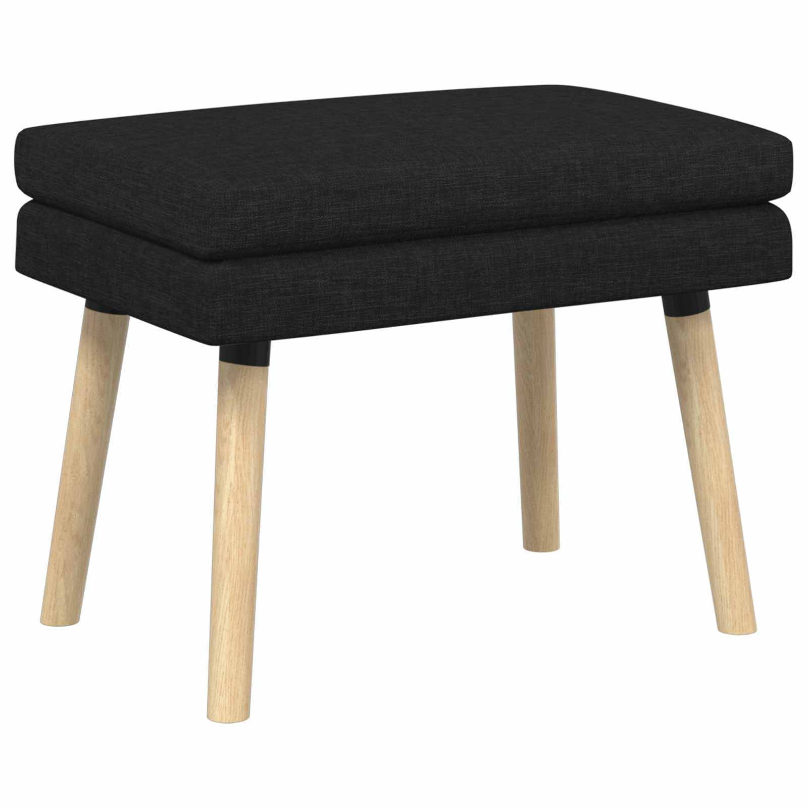 Dubbel-lager bänk Svart 60 x 40 x 46 cm Tyg