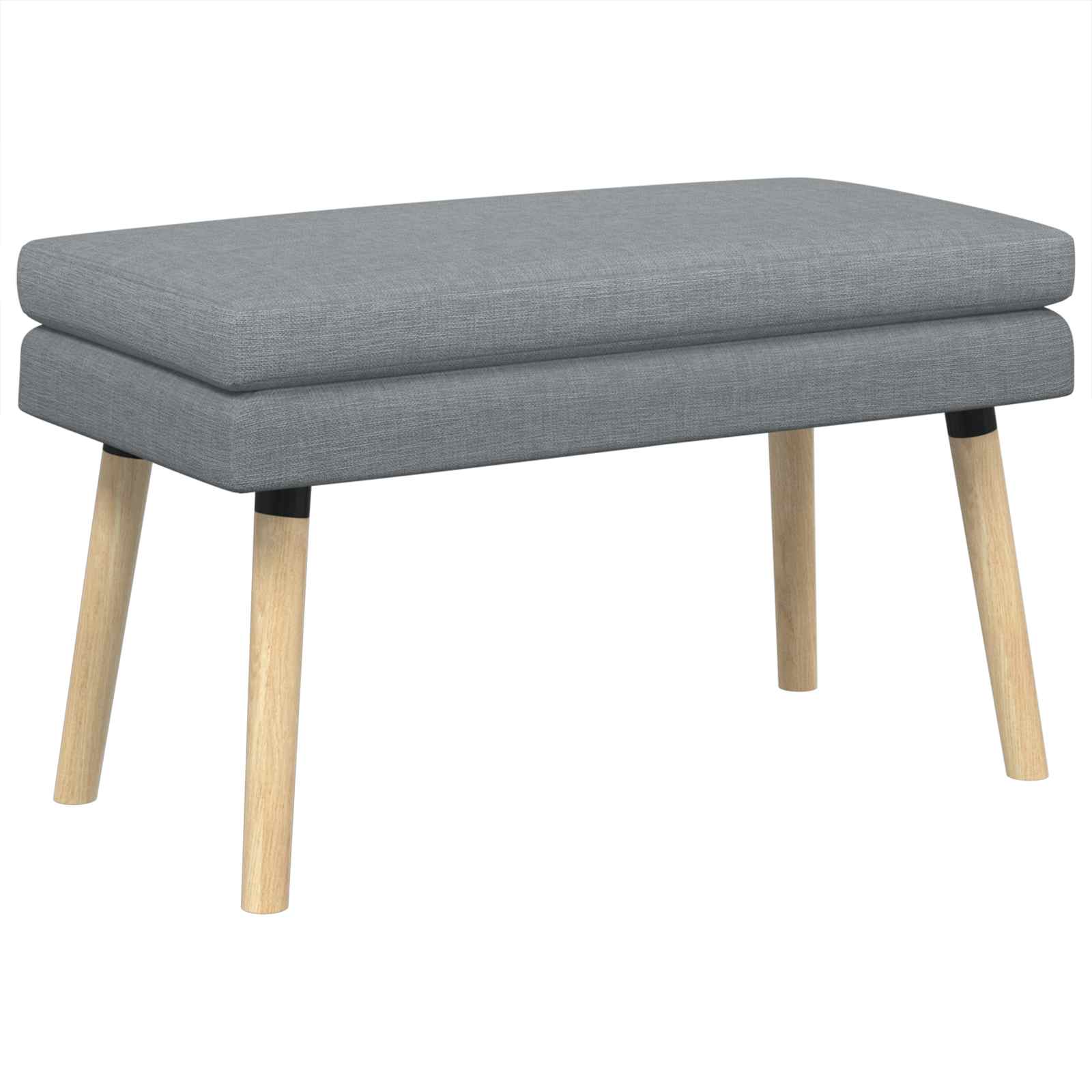 Dubbel-lager bänk Ljusgrå 80 x 40 x 47 cm Tyg