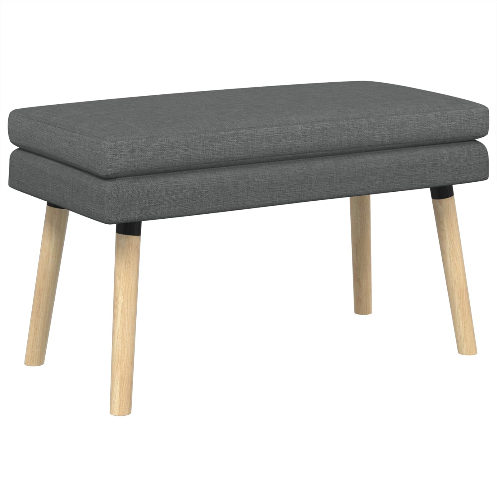 Dubbel-lager bänk Mörkgrå 80 x 40 x 47 cm Tyg