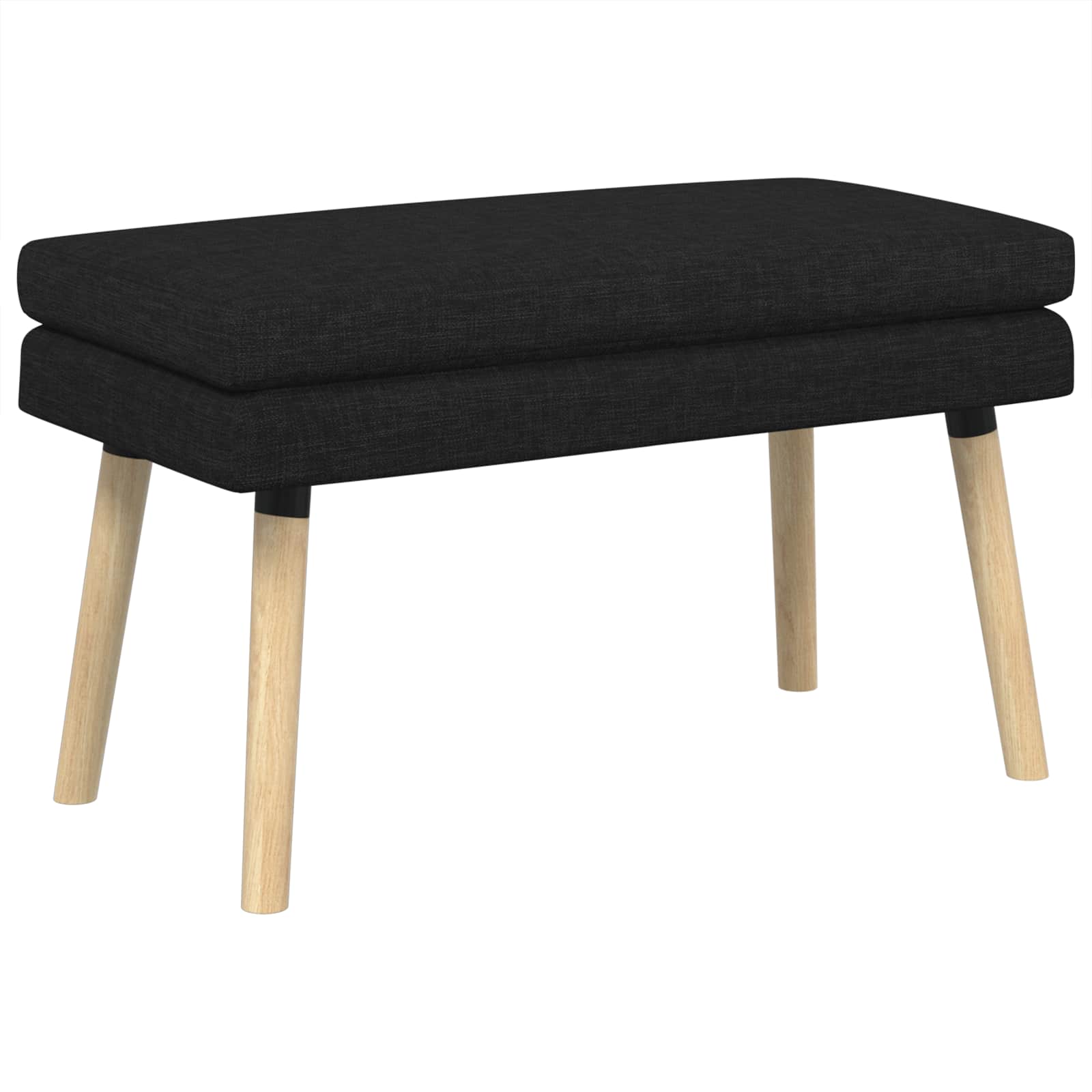 Dubbel-lager bänk Svart 80 x 40 x 47 cm Tyg