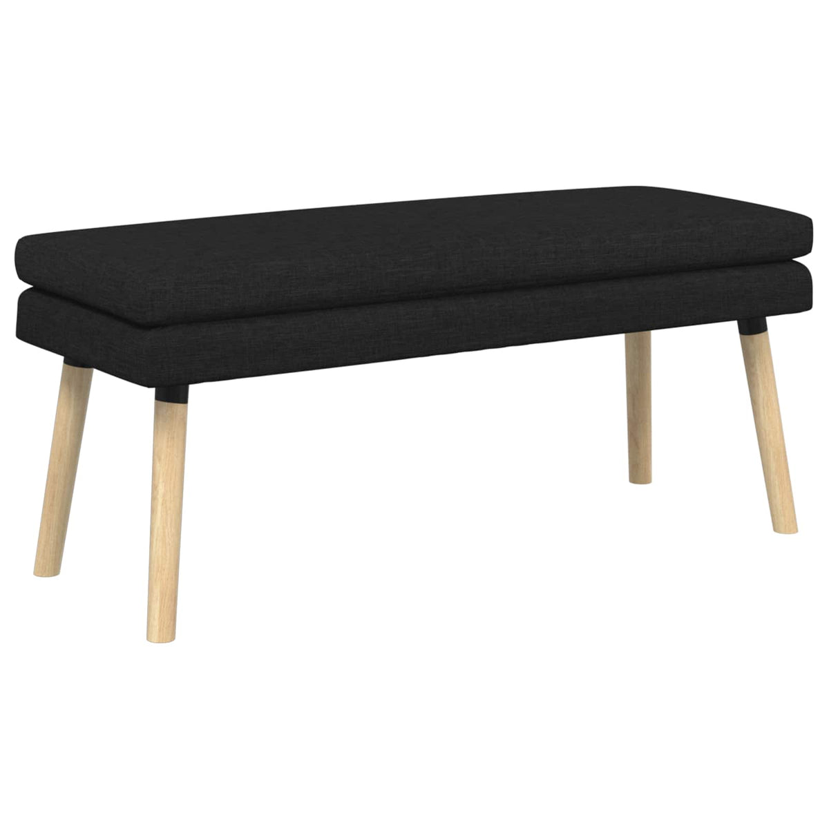 Dubbel-lager bänk Svart 110 x 40 x 47 cm Tyg