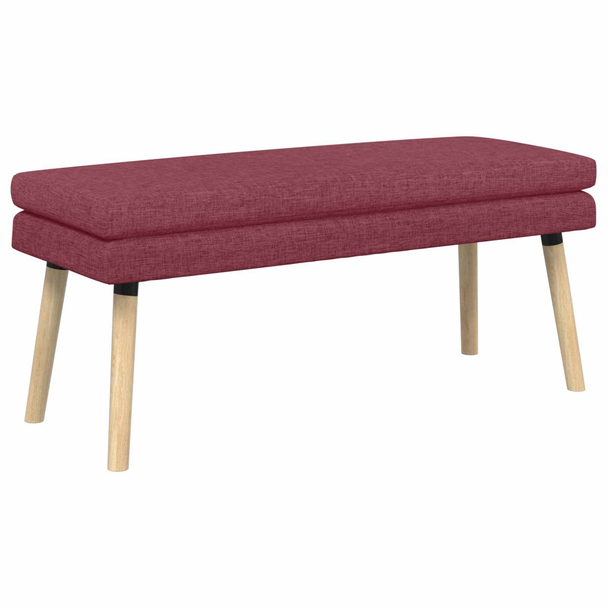 Dubbel-lager bänk Vinröd 110 x 40 x 47 cm Tyg