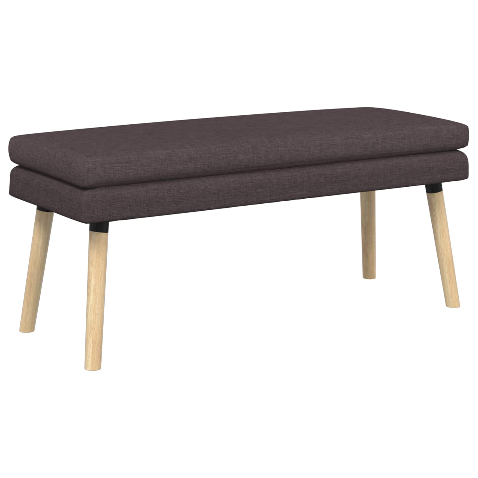 Dubbel-lager bänk Mörkbrun 110 x 40 x 47 cm Tyg