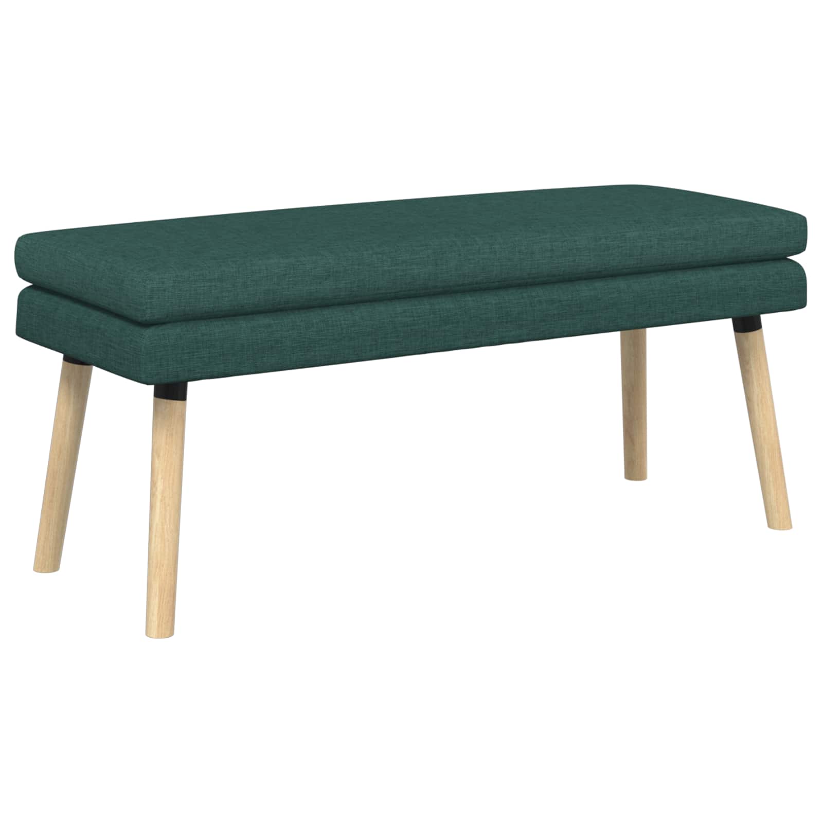 Dubbel-lager bänk Mörkgrön 110 x 40 x 47 cm Tyg