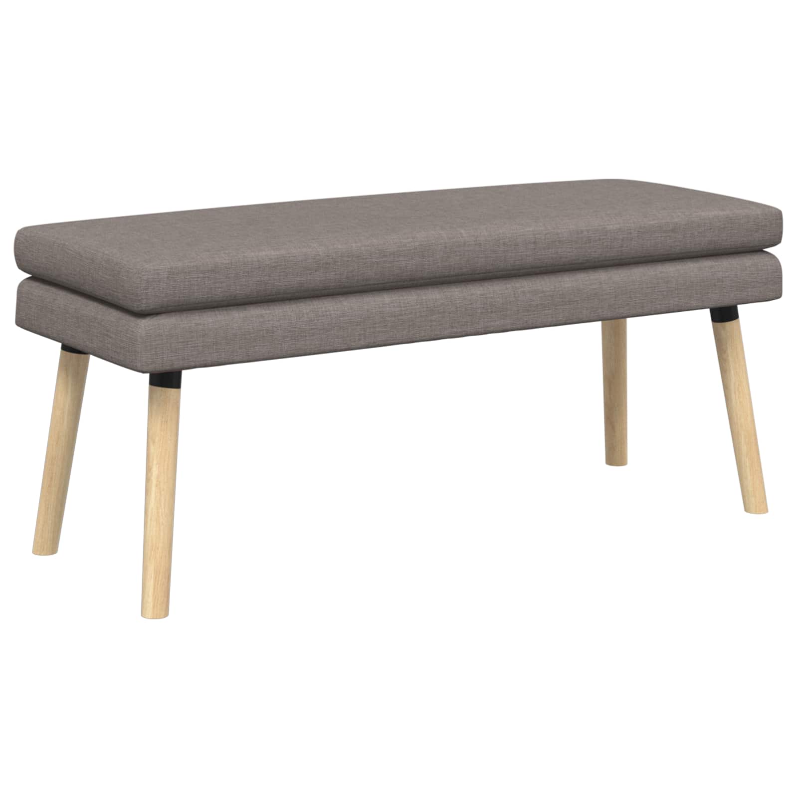 Dubbel-lager bänk Taupe 110 x 40 x 47 cm Tyg
