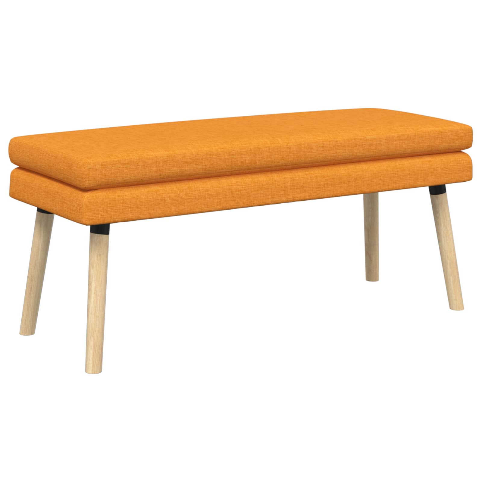 Dubbel-lager bänk Mörkgul 110 x 40 x 47 cm Tyg