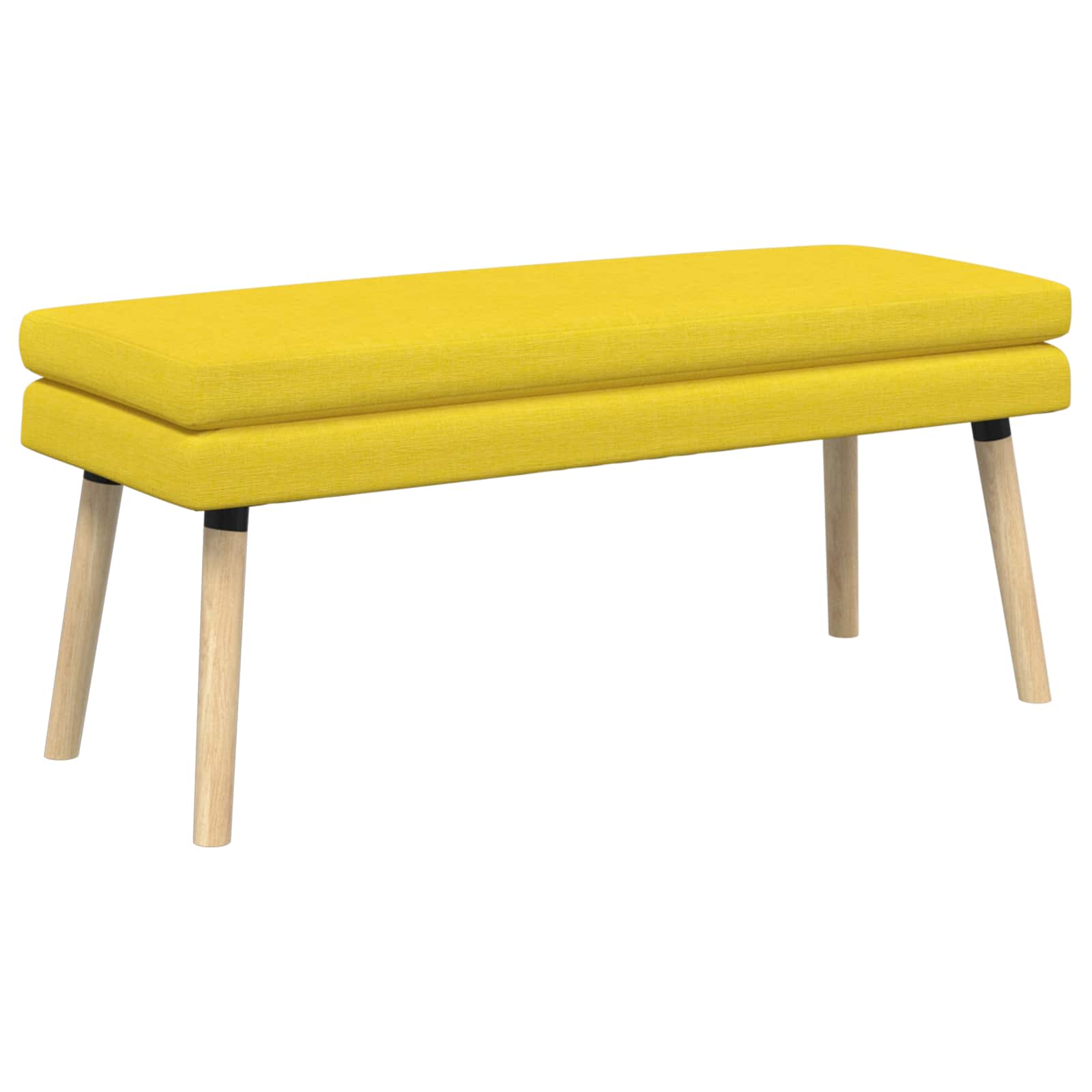 Dubbel-lager bänk Ljusgul 110 x 40 x 47 cm Tyg