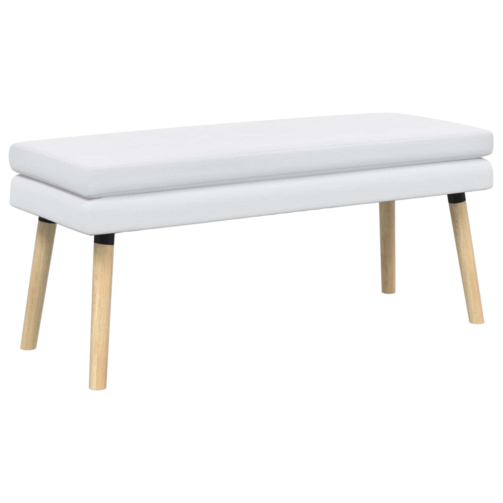 Dubbel-lager bänk Vit 110 x 40 x 47 cm Tyg
