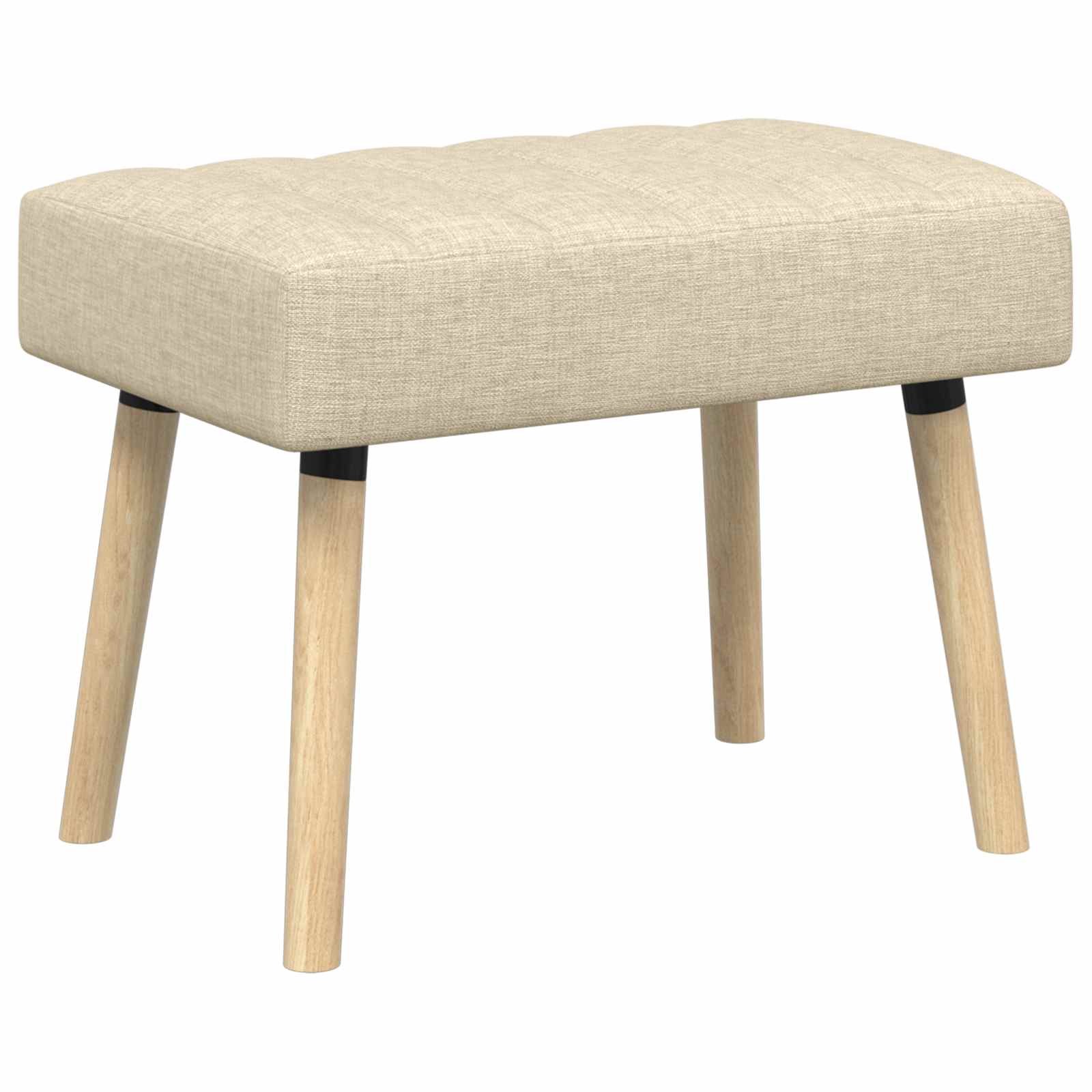 Kanalstoppad Bänk Gräddvit 60 x 40 x 45 cm Tyg