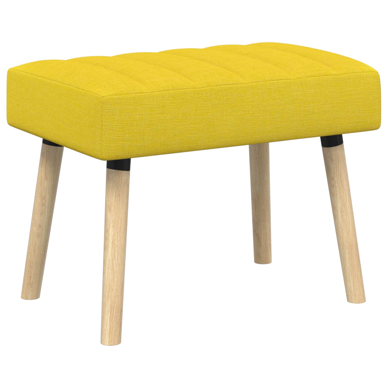 Kanalstoppad Bänk Ljusgul 60 x 40 x 45 cm Tyg