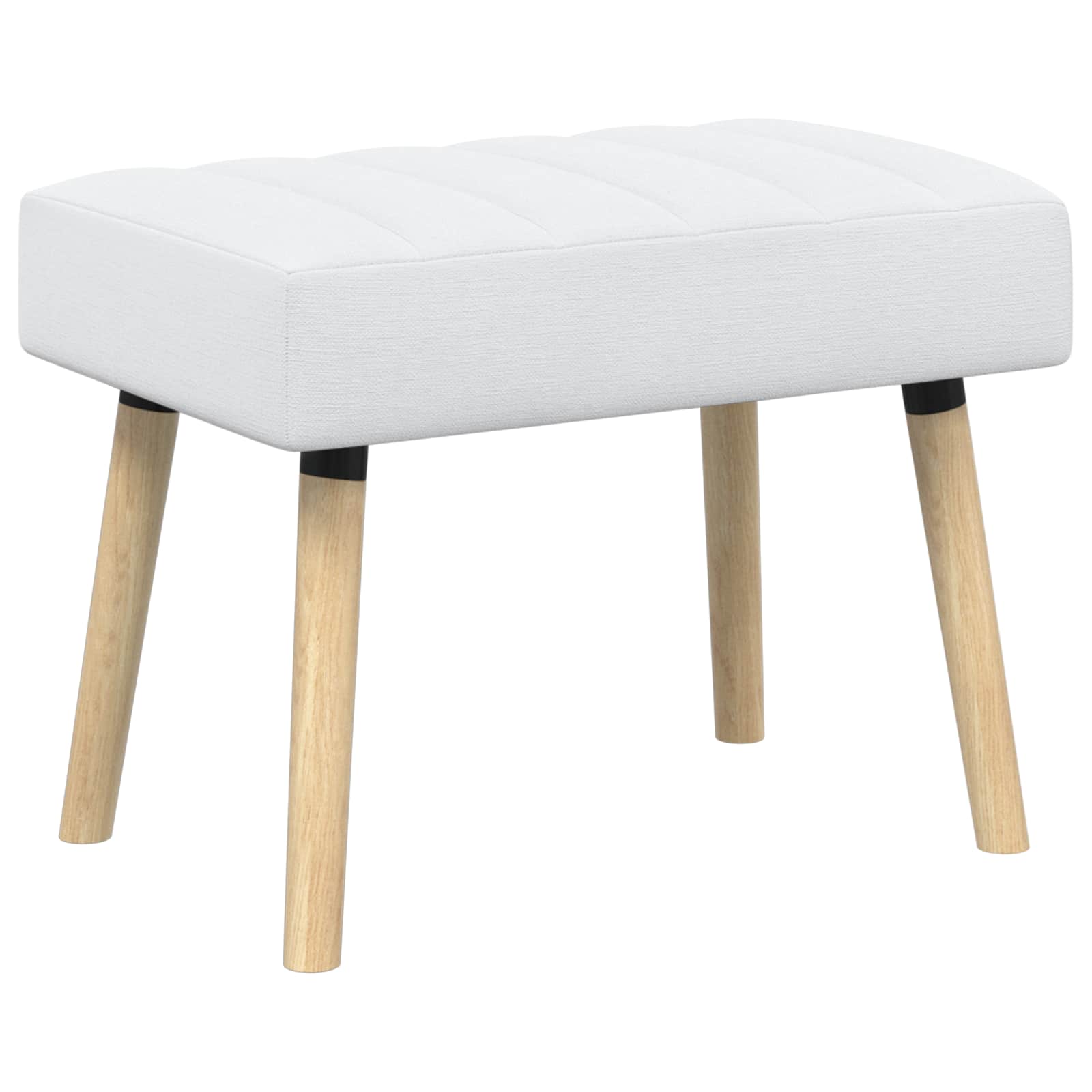 Kanalstoppad Bänk Vit 60 x 40 x 45 cm Tyg