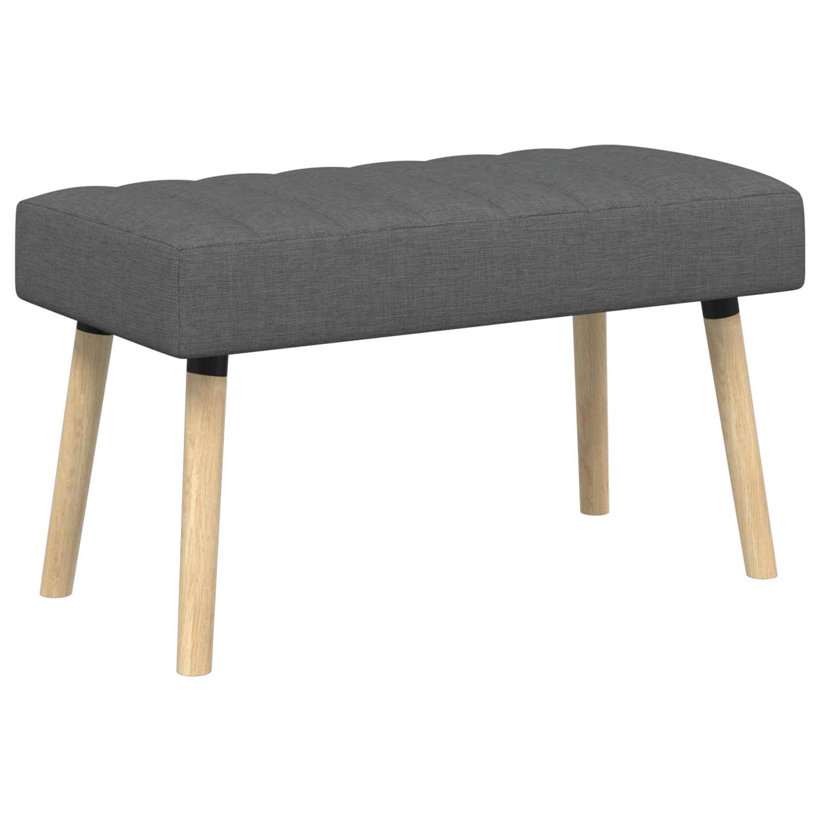 Kanalstoppad Bänk Mörkgrå 80 x 40 x 46 cm Tyg