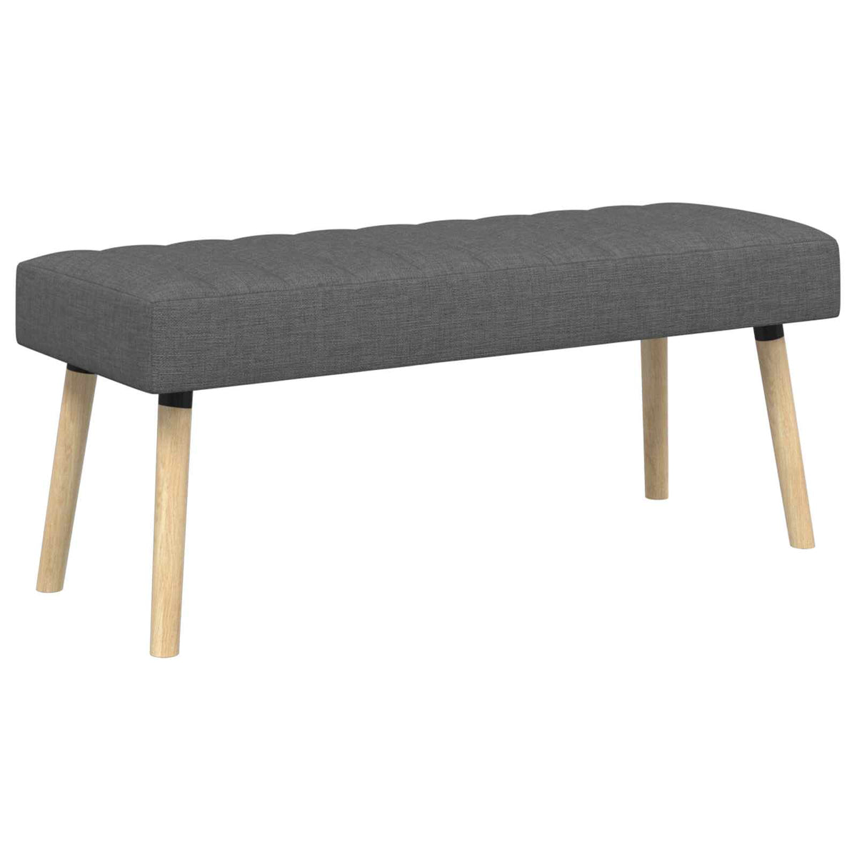Kanalstoppad Bänk Mörkgrå 110 x 40 x 46 cm Tyg