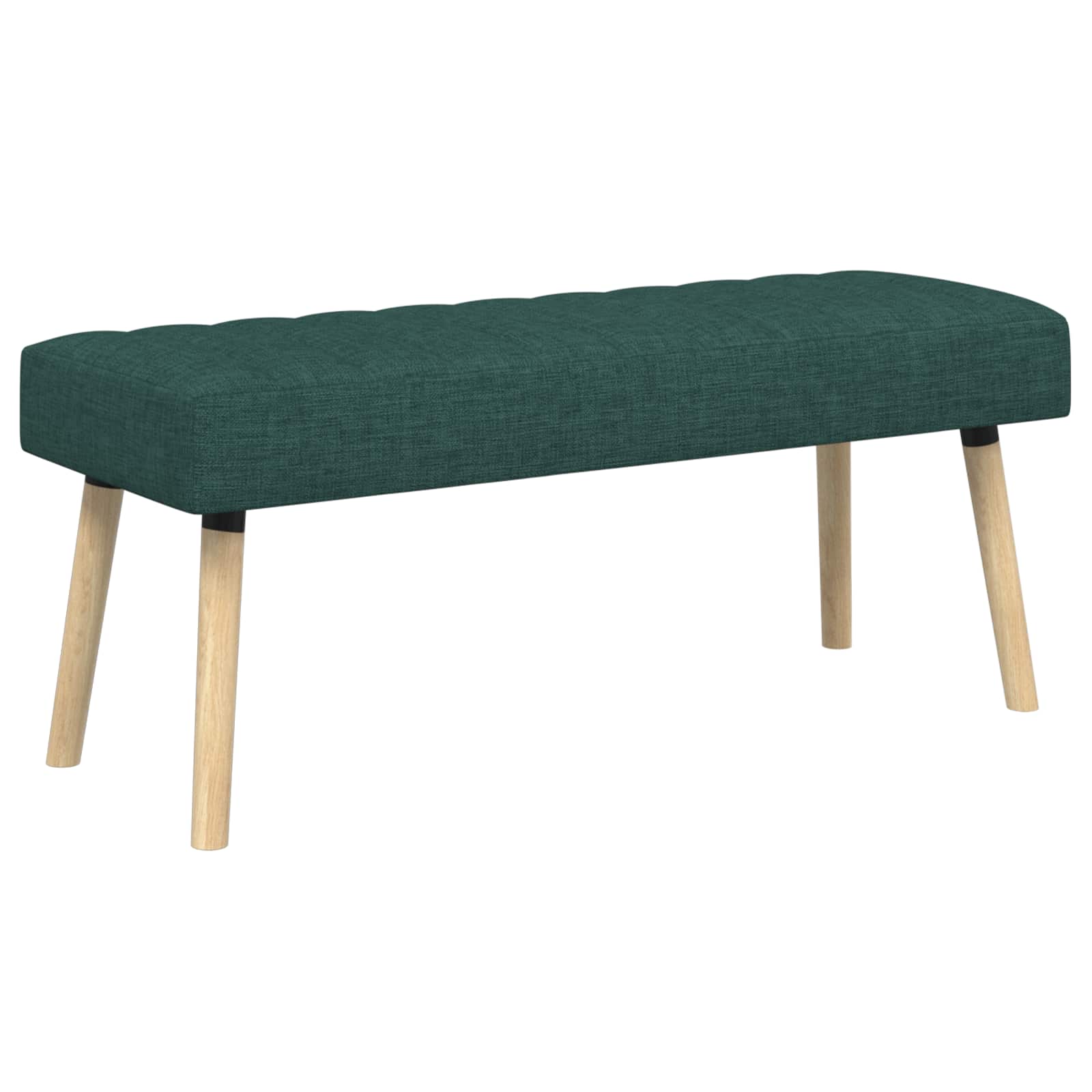 Kanalstoppad Bänk Mörkgrön 110 x 40 x 46 cm Tyg
