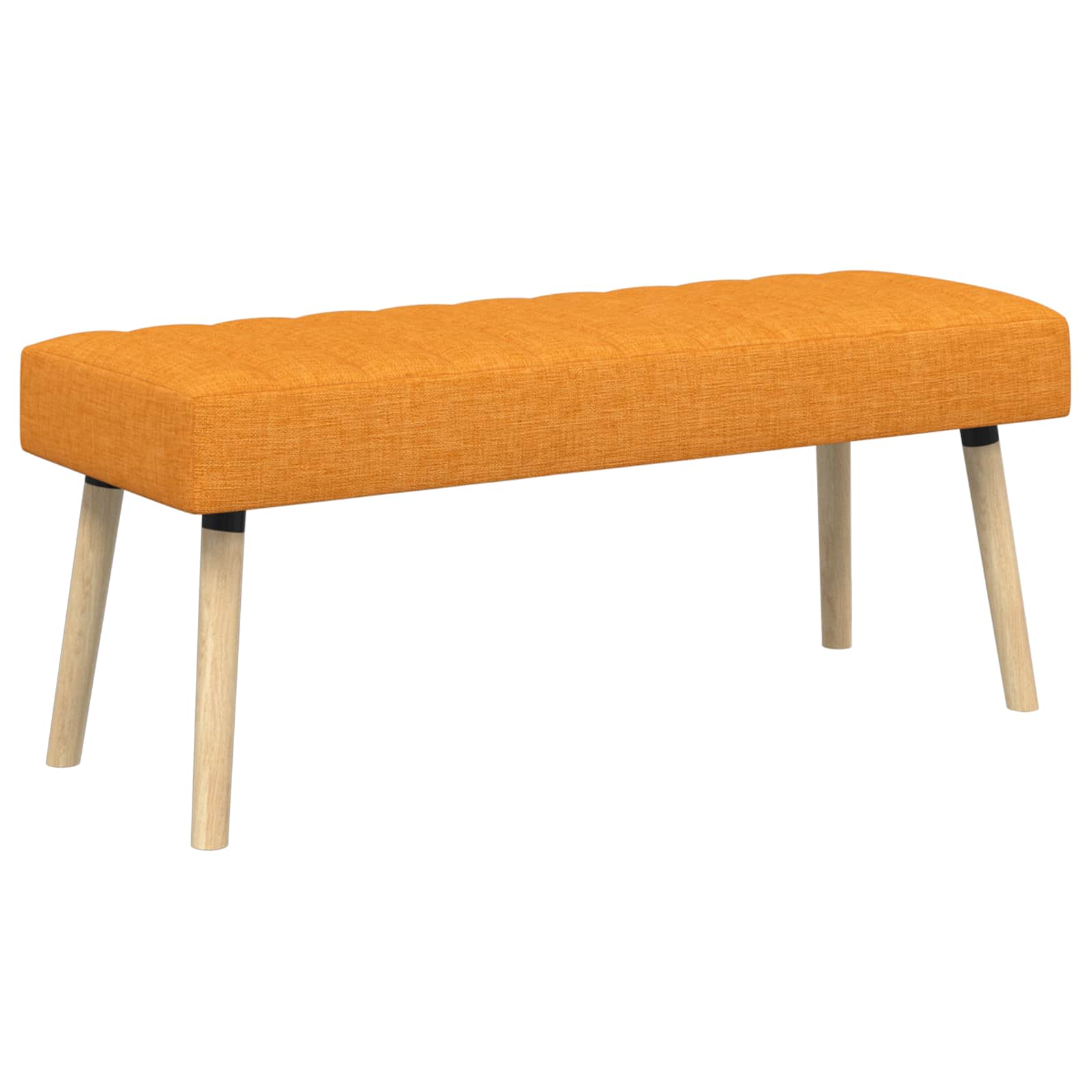 Kanalstoppad Bänk Mörkgul 110 x 40 x 46 cm Tyg