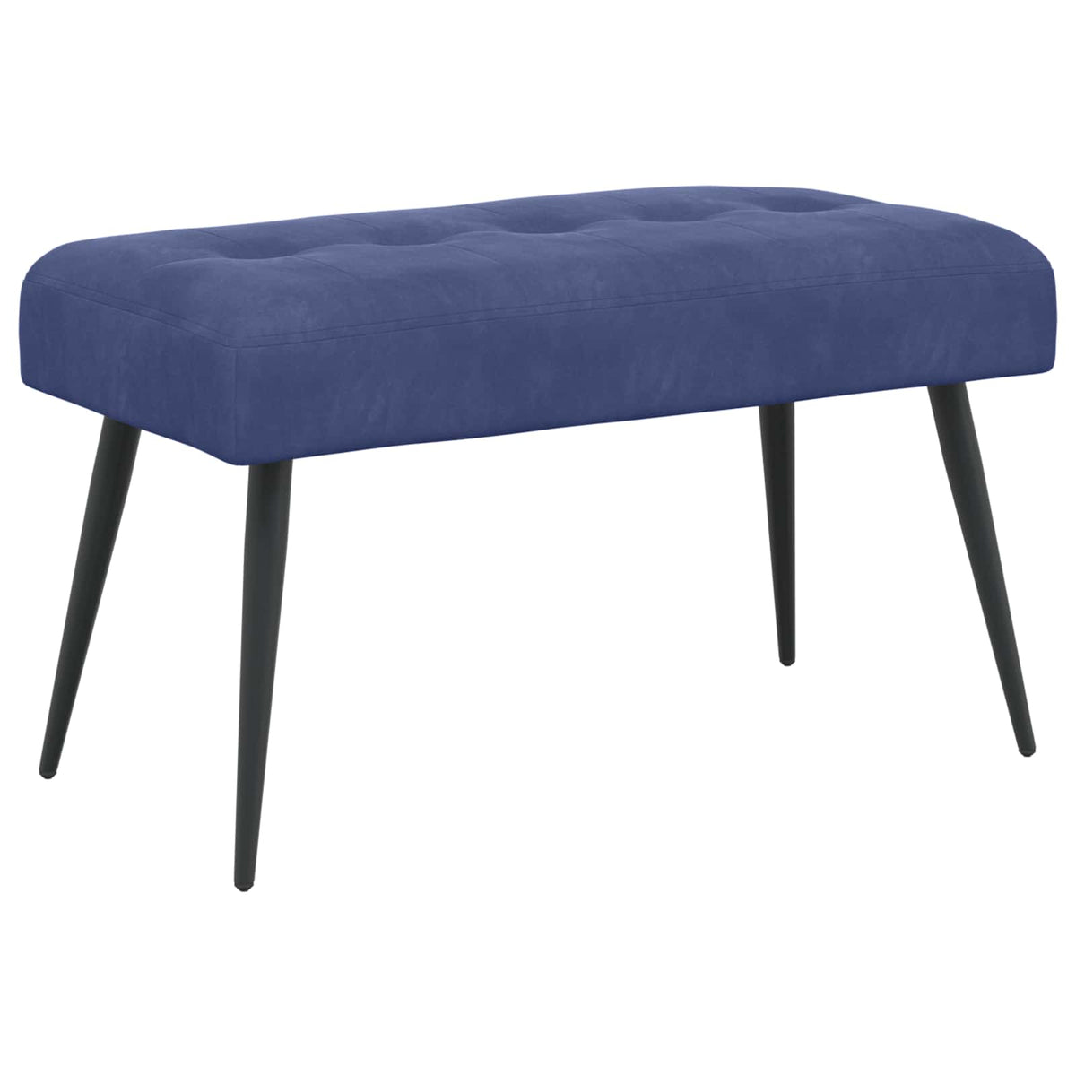 Bänk med knappar Polisblå 80 x 40 x 46 cm Sammet
