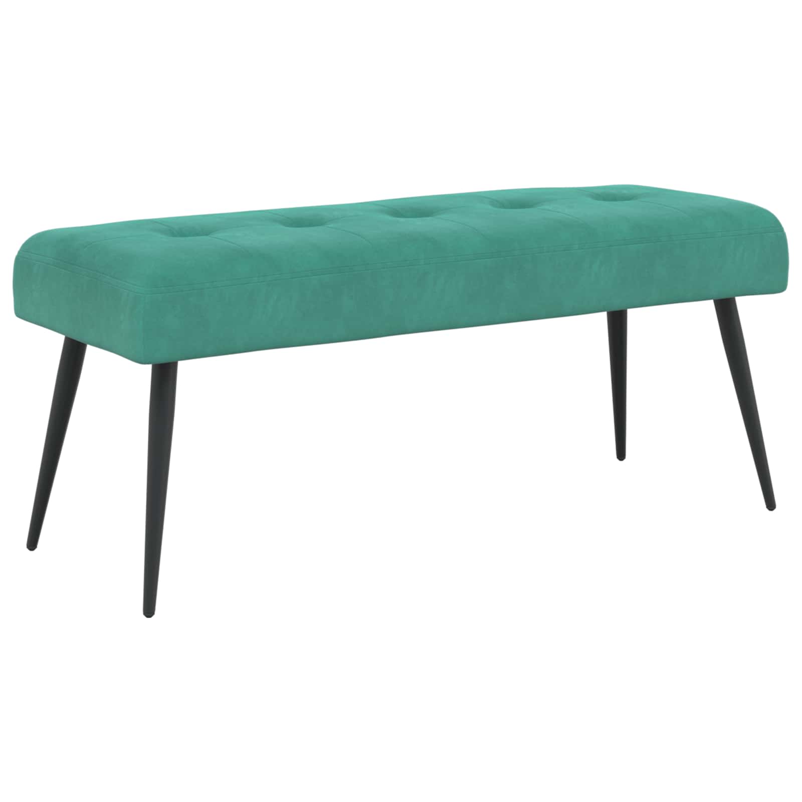 Bänk med knappar Turkos 110 x 40 x 46 cm Sammet