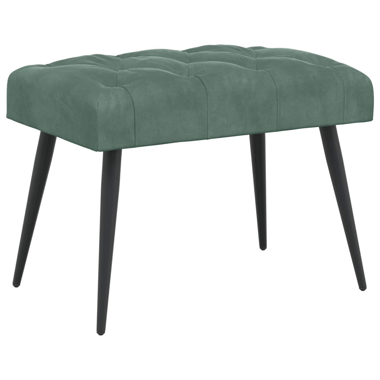 Bänk med knappar Havgrön 60 x 40 x 45 cm Sammet