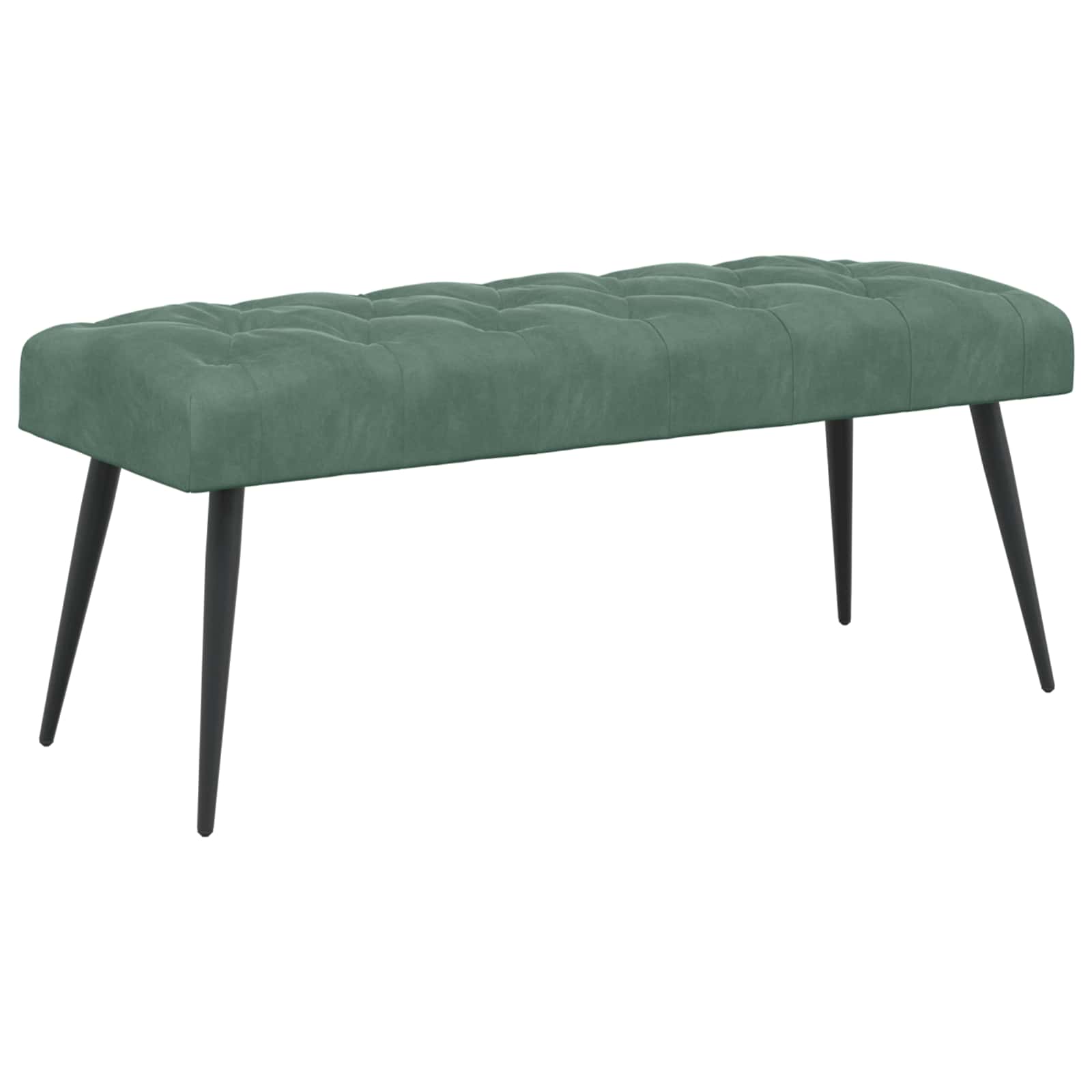 Bänk med knappar Havgrön 110 x 40 x 46 cm Sammet