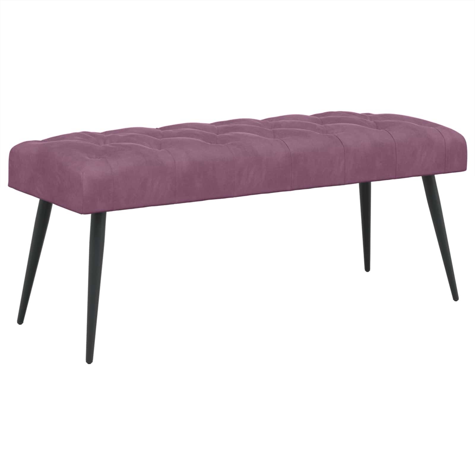 Bänk med knappar Lila 110 x 40 x 46 cm Sammet