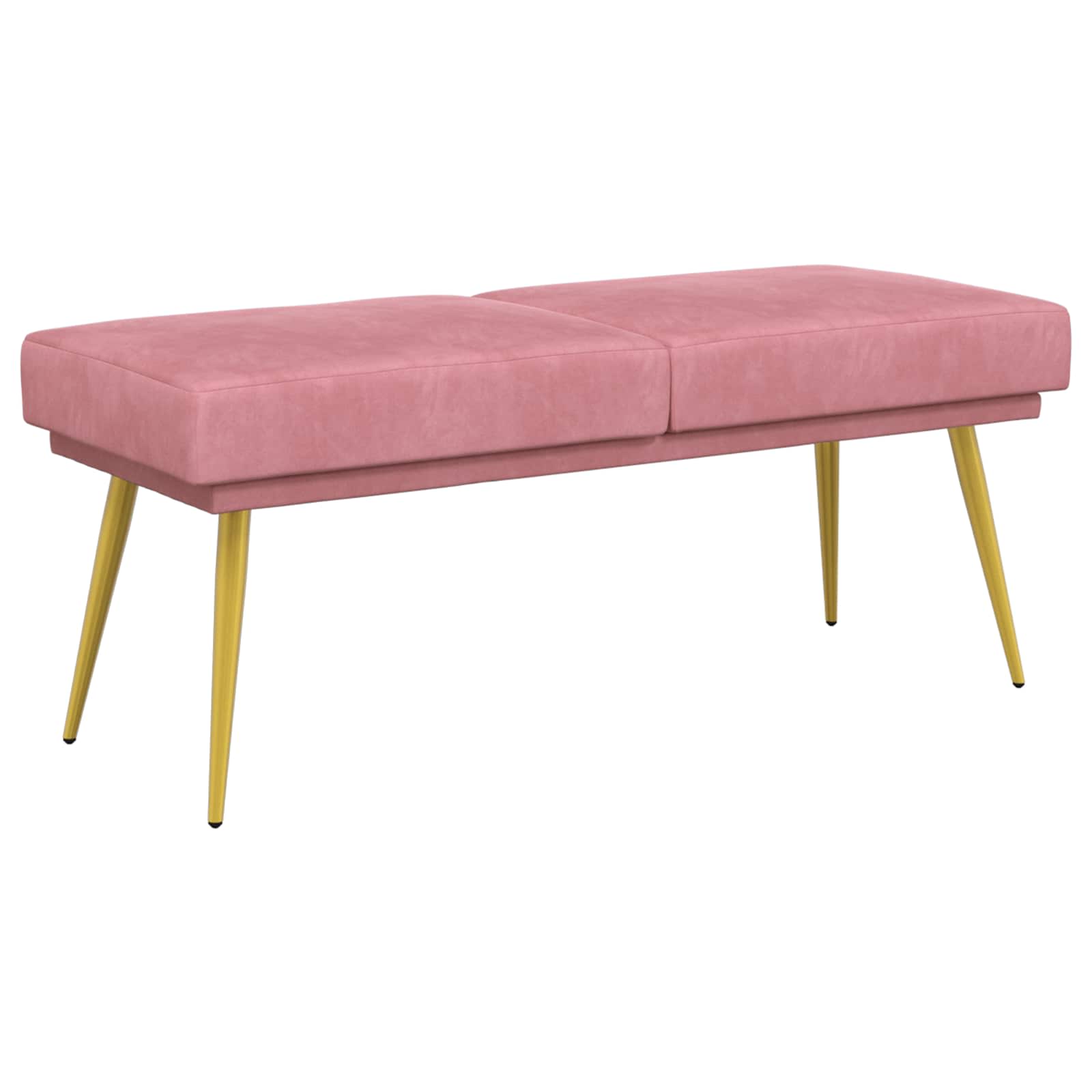 Dubbel-lager bänk Rosa 120 x 45 x 46 cm Sammet