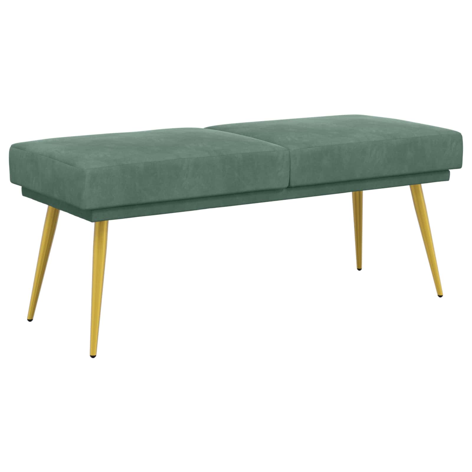 Dubbel-lager bänk Havgrön 120 x 45 x 46 cm Sammet