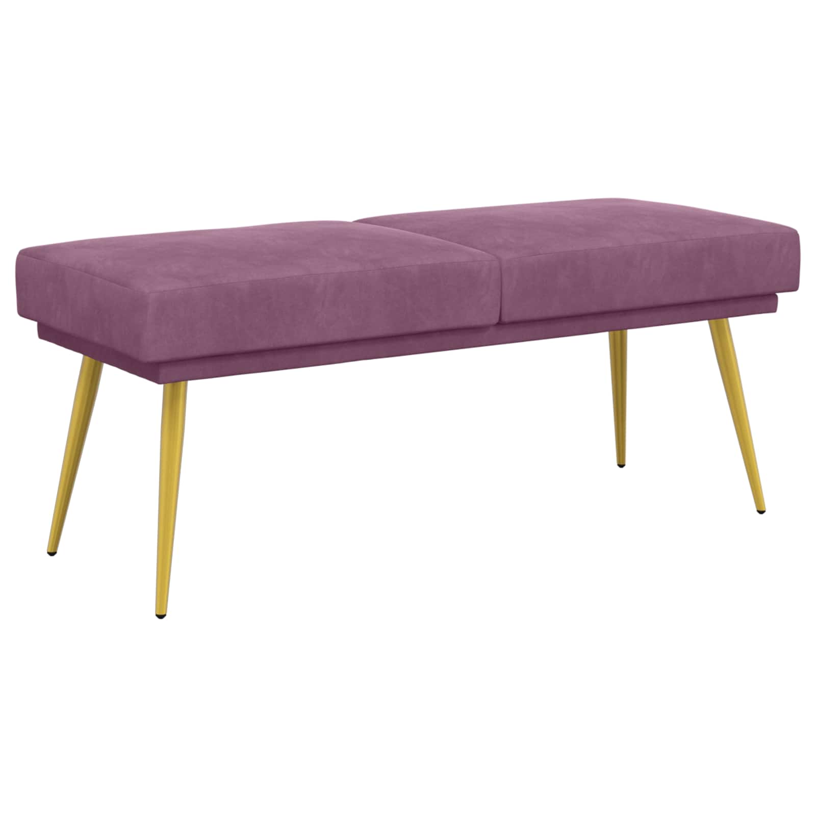 Dubbel-lager bänk Lila 120 x 45 x 46 cm Sammet