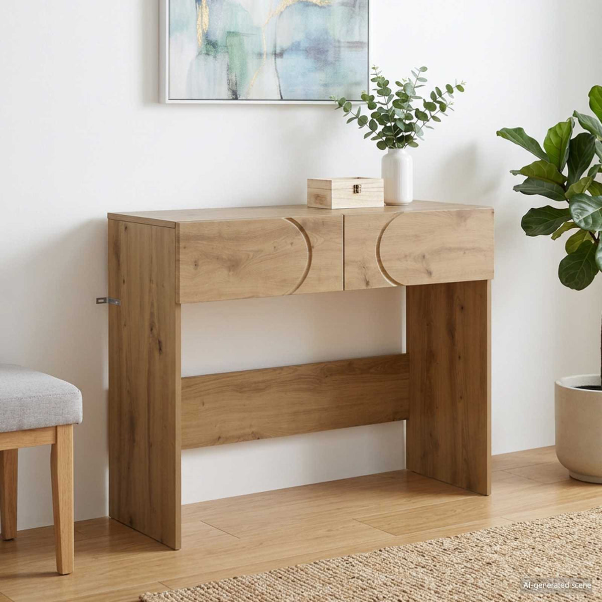Konsolbord Artisan-ek 96,5 x 38 x 75 cm Konstruerat trä